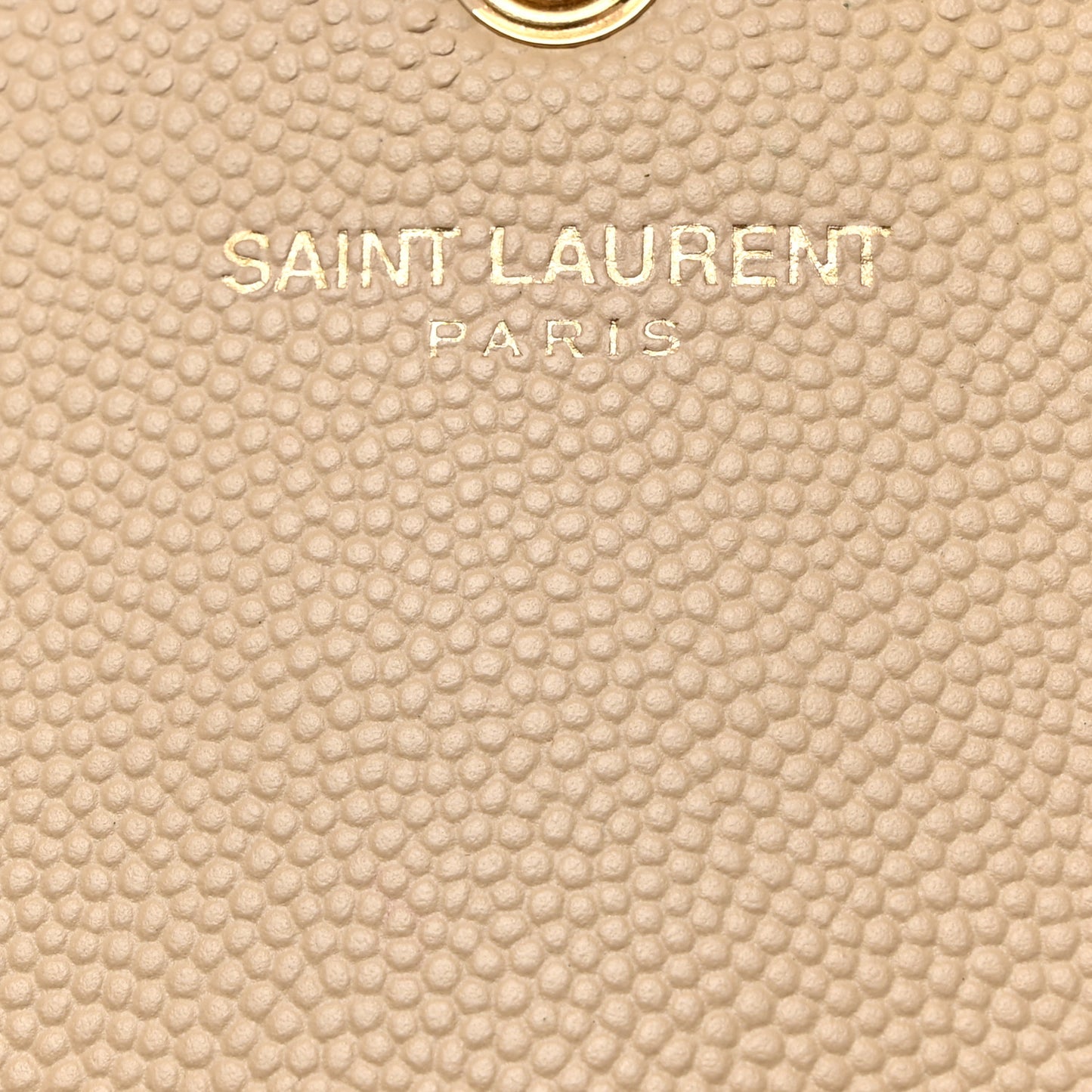 Grain De Poudre Matelasse Chevron Monogram Chain Wallet Deep Beige