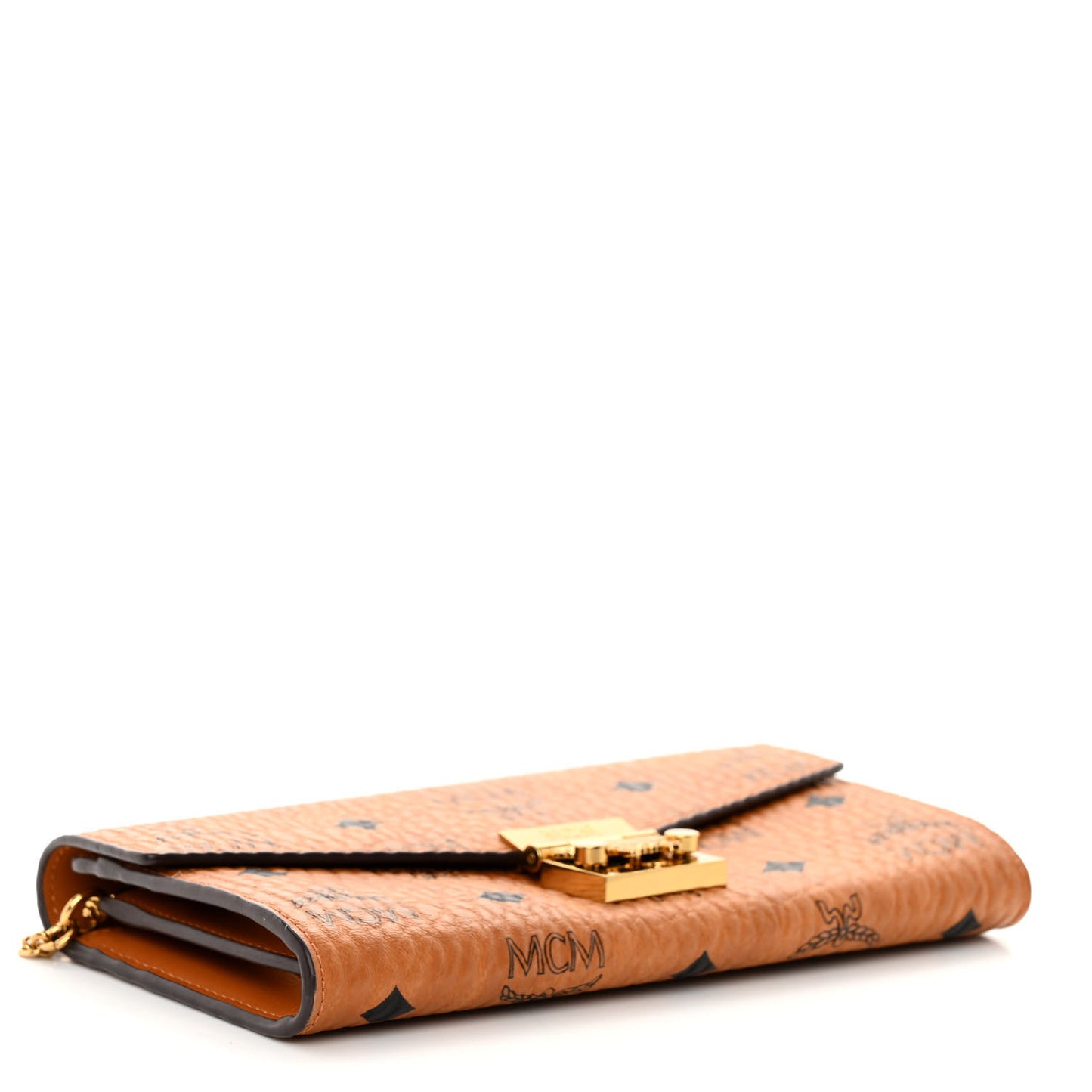Visetos Large Patricia Wallet On Chain Cognac