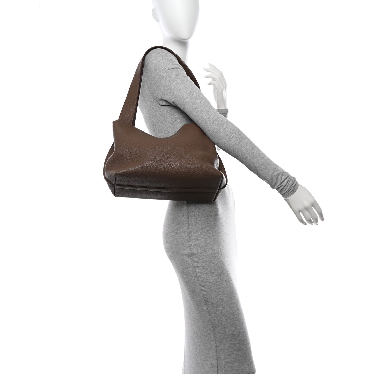 Grained Calfskin Duplex Tote Taupe