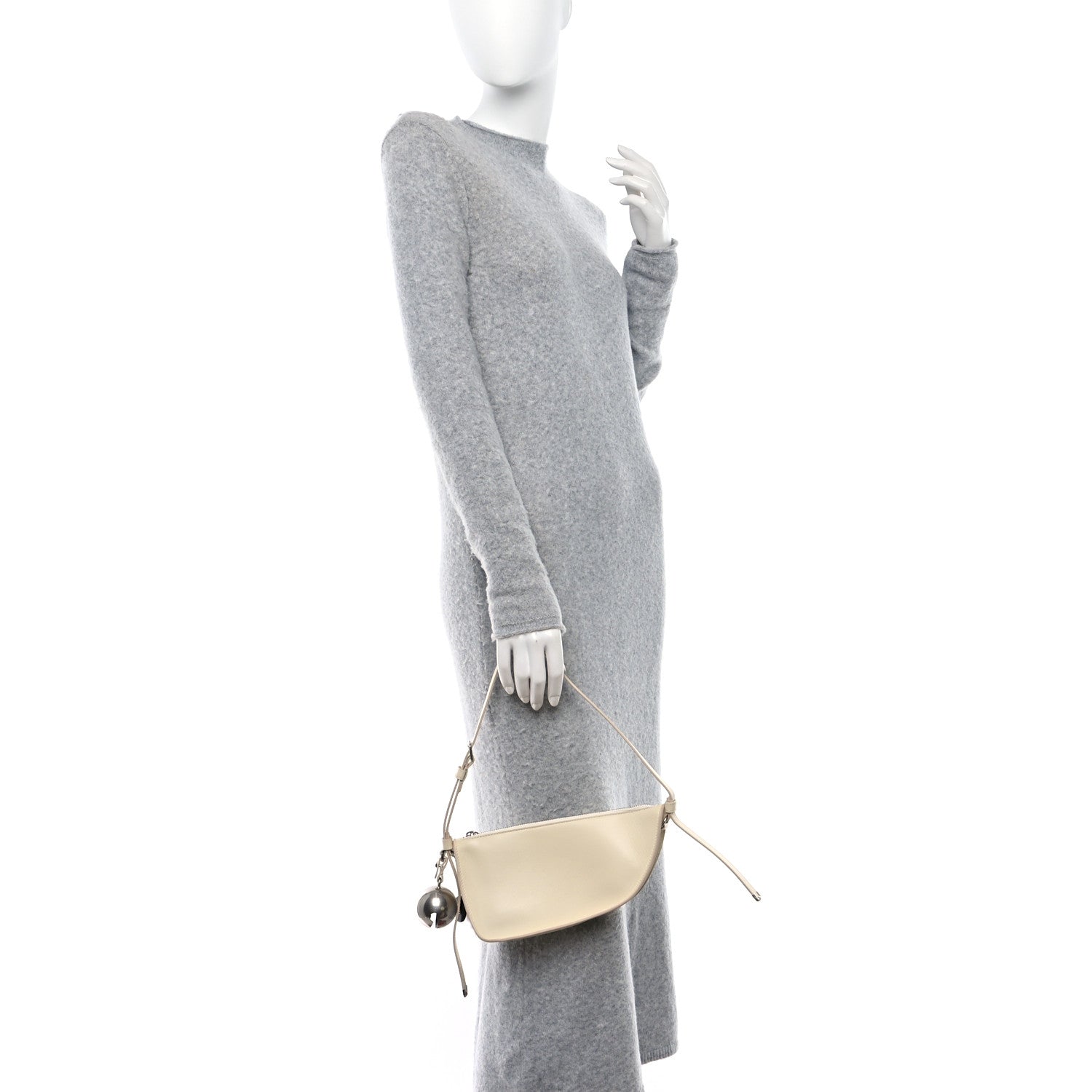 Burberry Calfskin Mini Shield Sling Bag Pearl 2 of 8