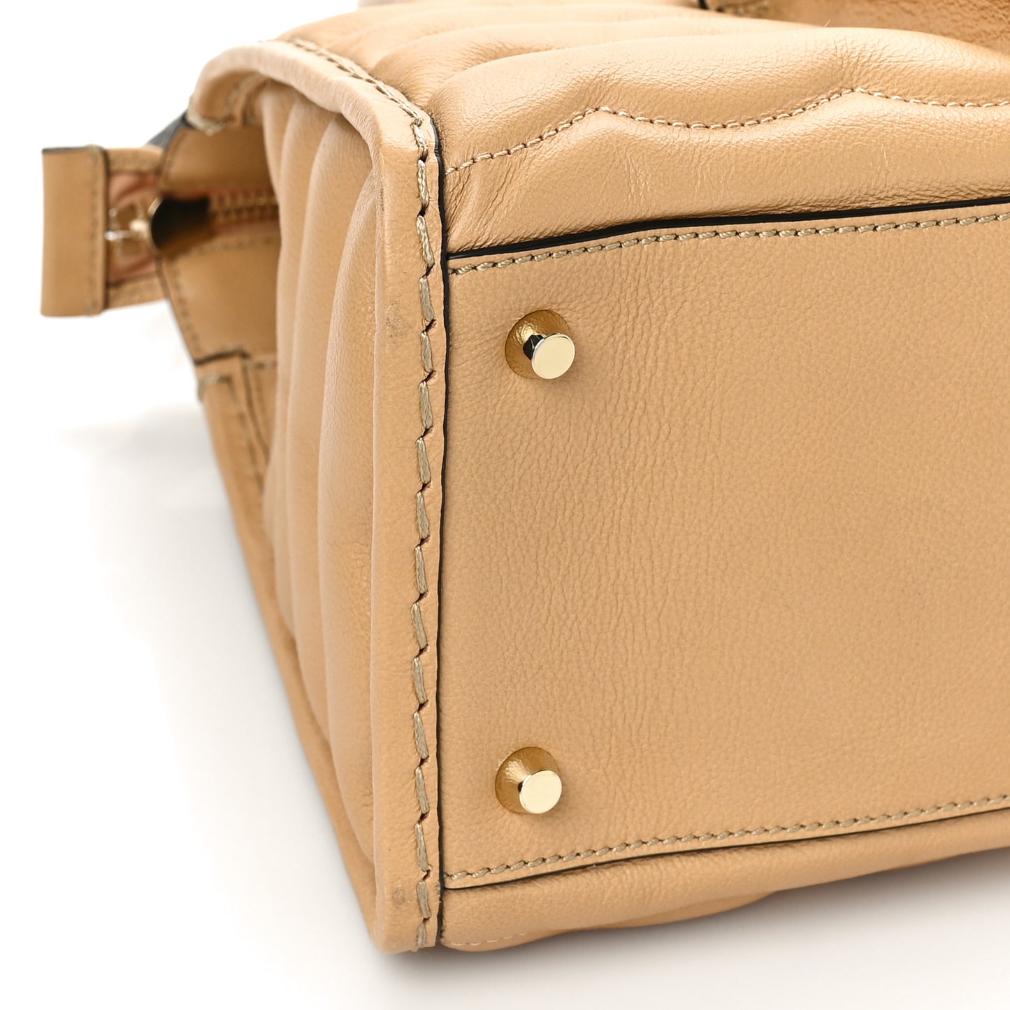 Buffalo Quilted Medium Edith Day Bag Soft Tan