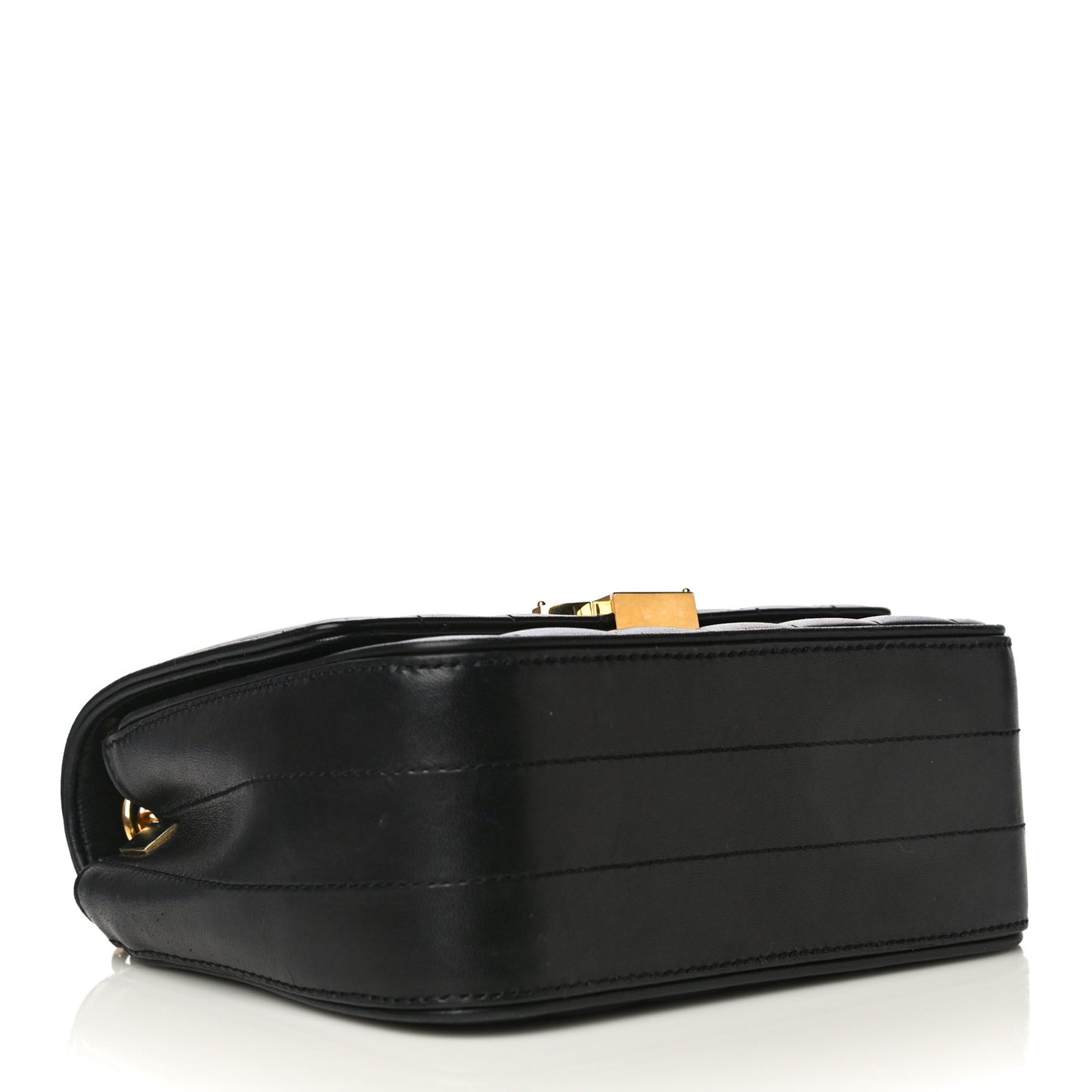 Lambskin Matelasse Monogram Small Vicky Chain Bag Black
