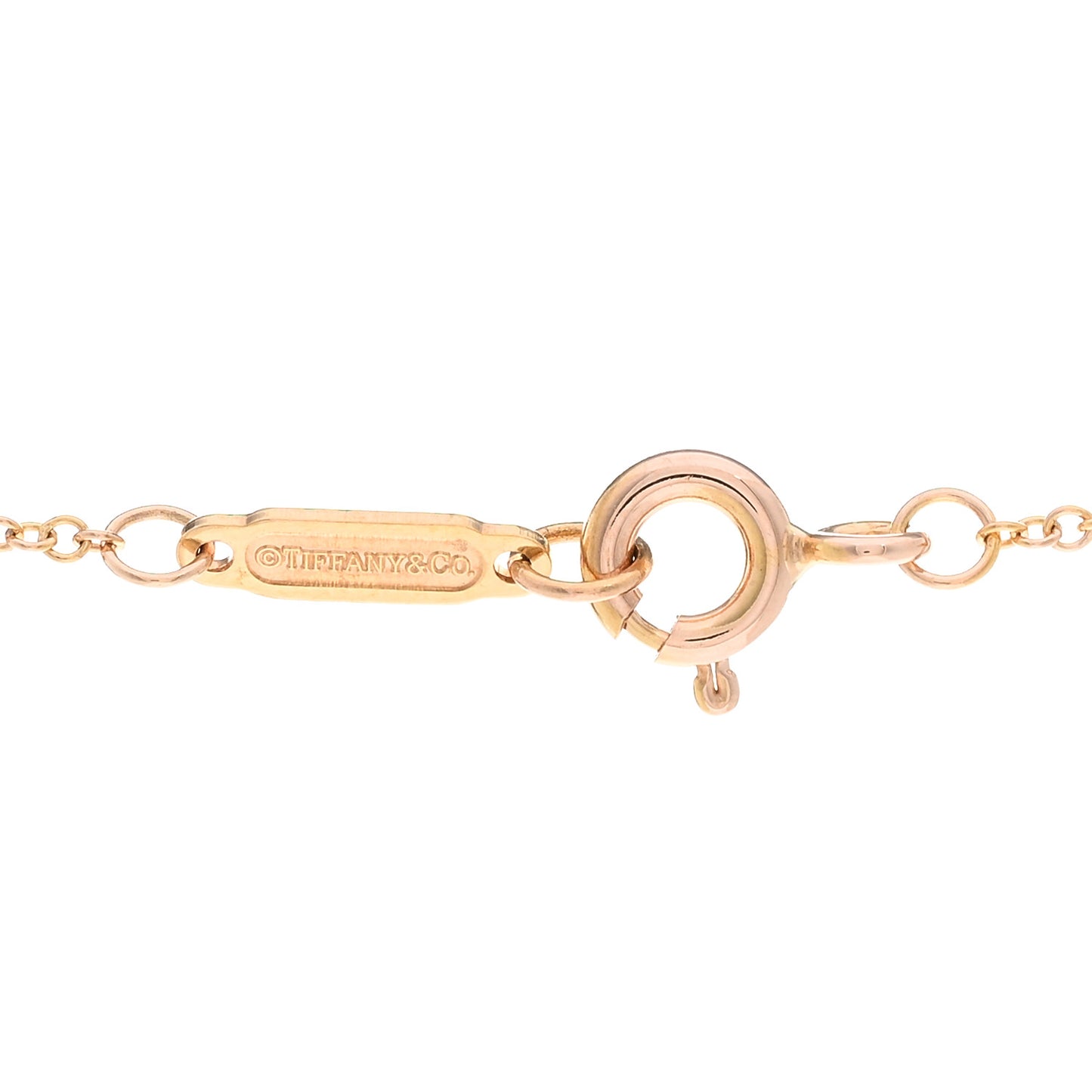 18K Rose Gold Return to Tiffany Mini Double Heart Tag Pendant Necklace