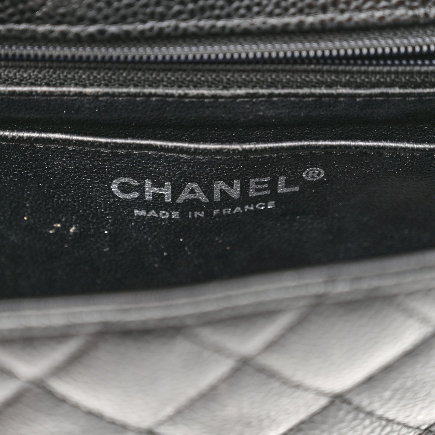 Caviar Quilted Mini Square Flap Black