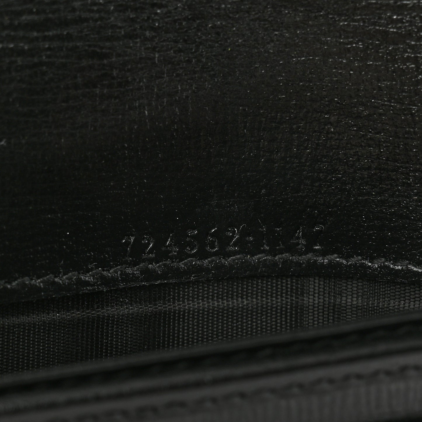 GG Supreme Monogram Textured Calfskin Retro Interlocking G Passport Case Black Grey