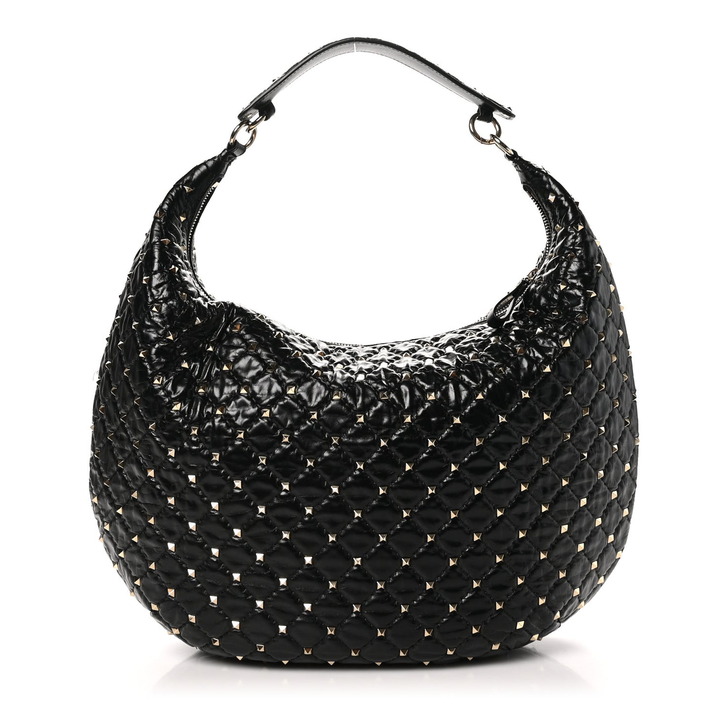 Nappa Rockstud Spike Hobo Black