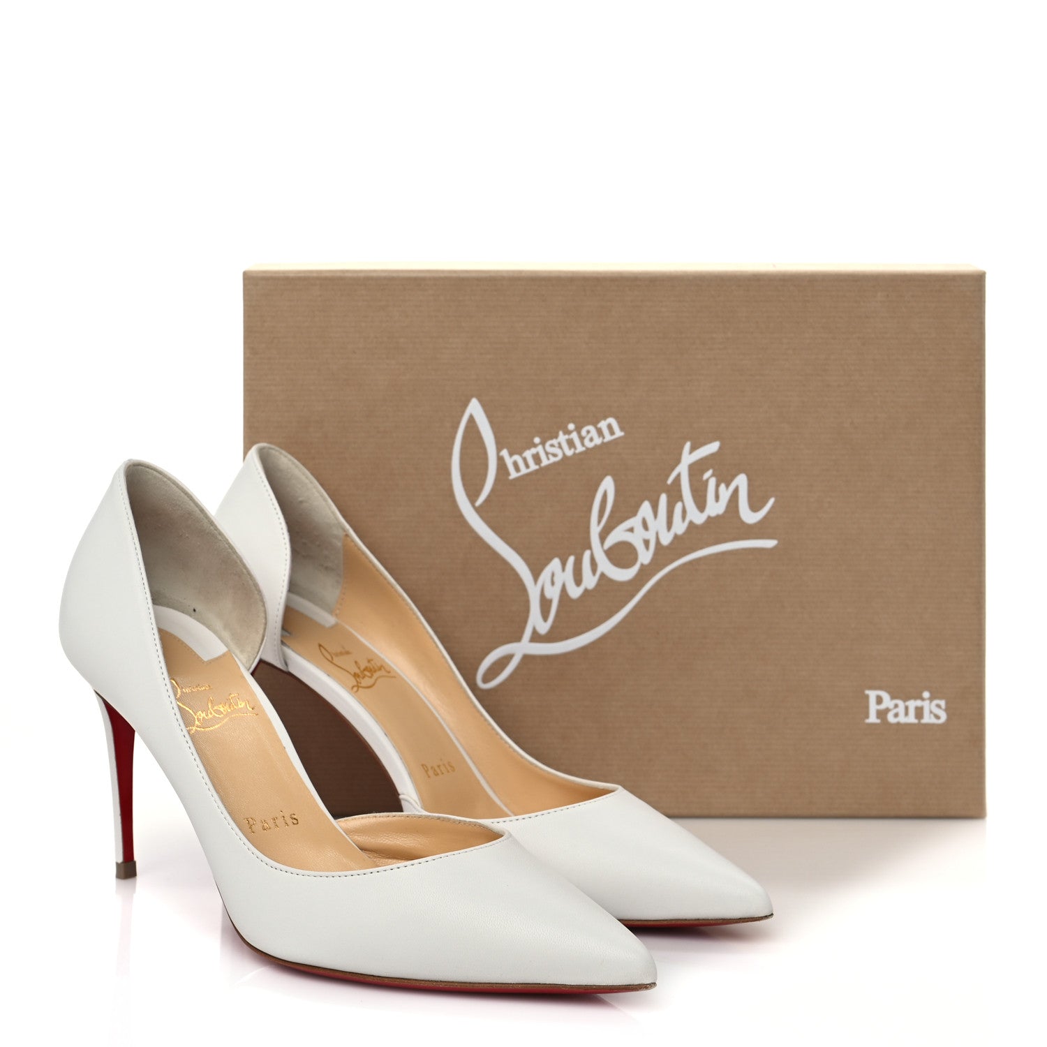 Christian Louboutin Shiny Nappa Iriza 85 Pumps 37.5 Bianco 13 of 13