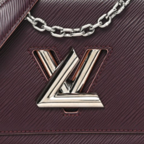 Epi Twist Shoulder Bag MM Prune Rose Poudre