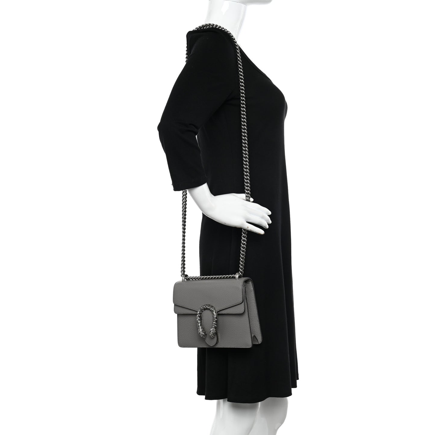 Calfskin Mini Dionysus Shoulder Bag Dusty Grey
