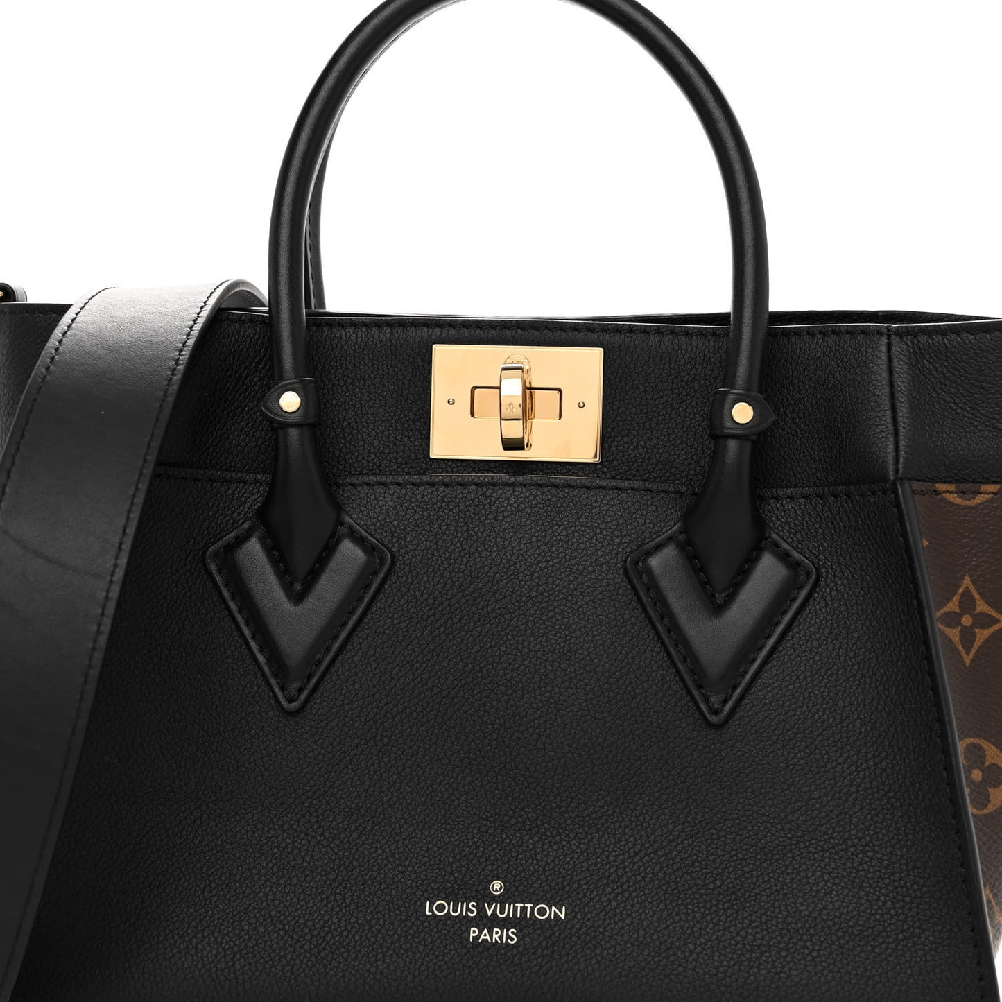 Calfskin Monogram On My Side PM Black