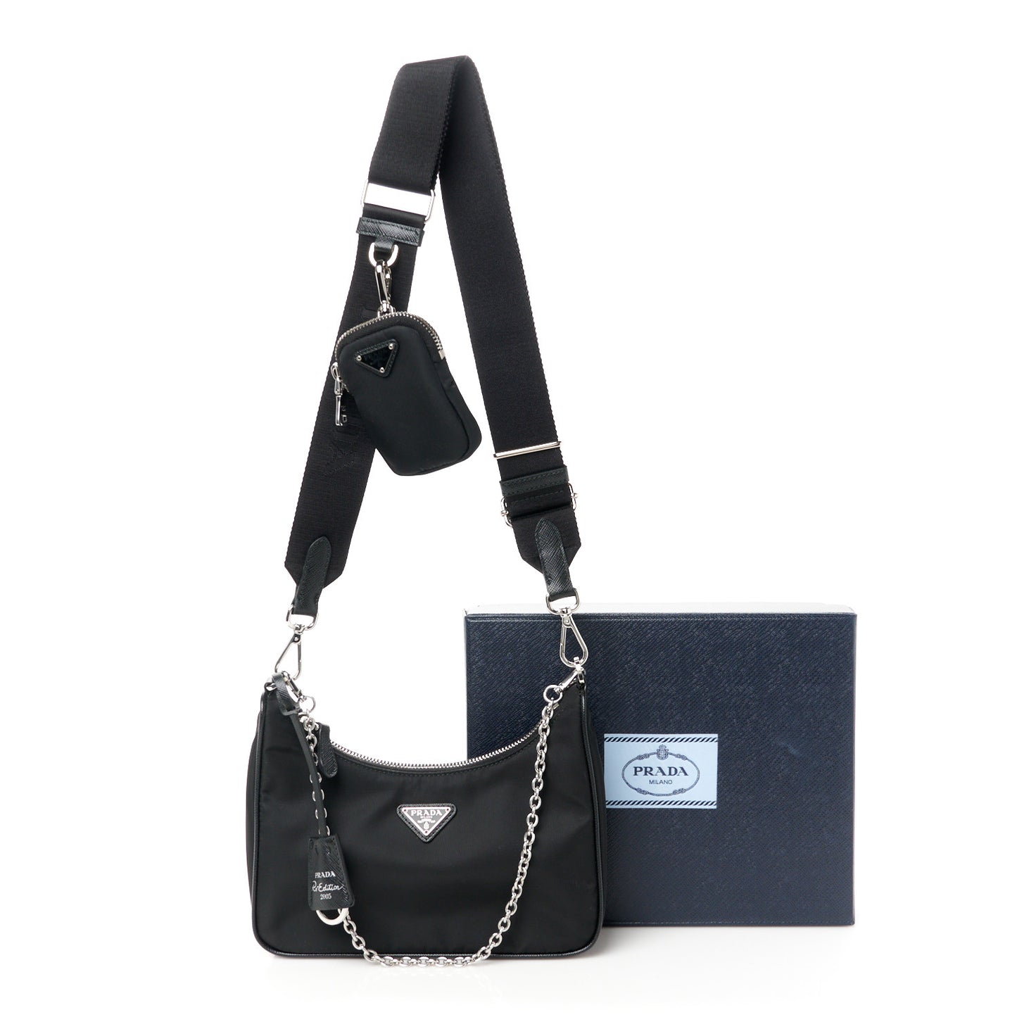 Nylon Re-Edition 2005 Shoulder Bag Black
