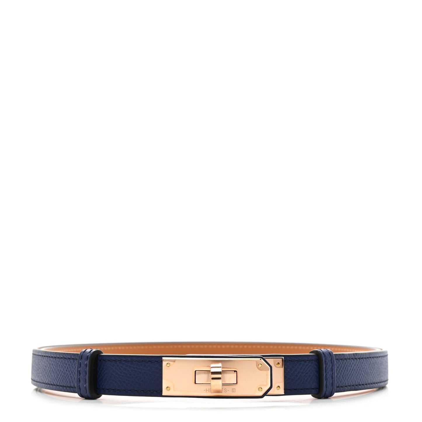 Epsom Kelly Belt Bleu Saphir