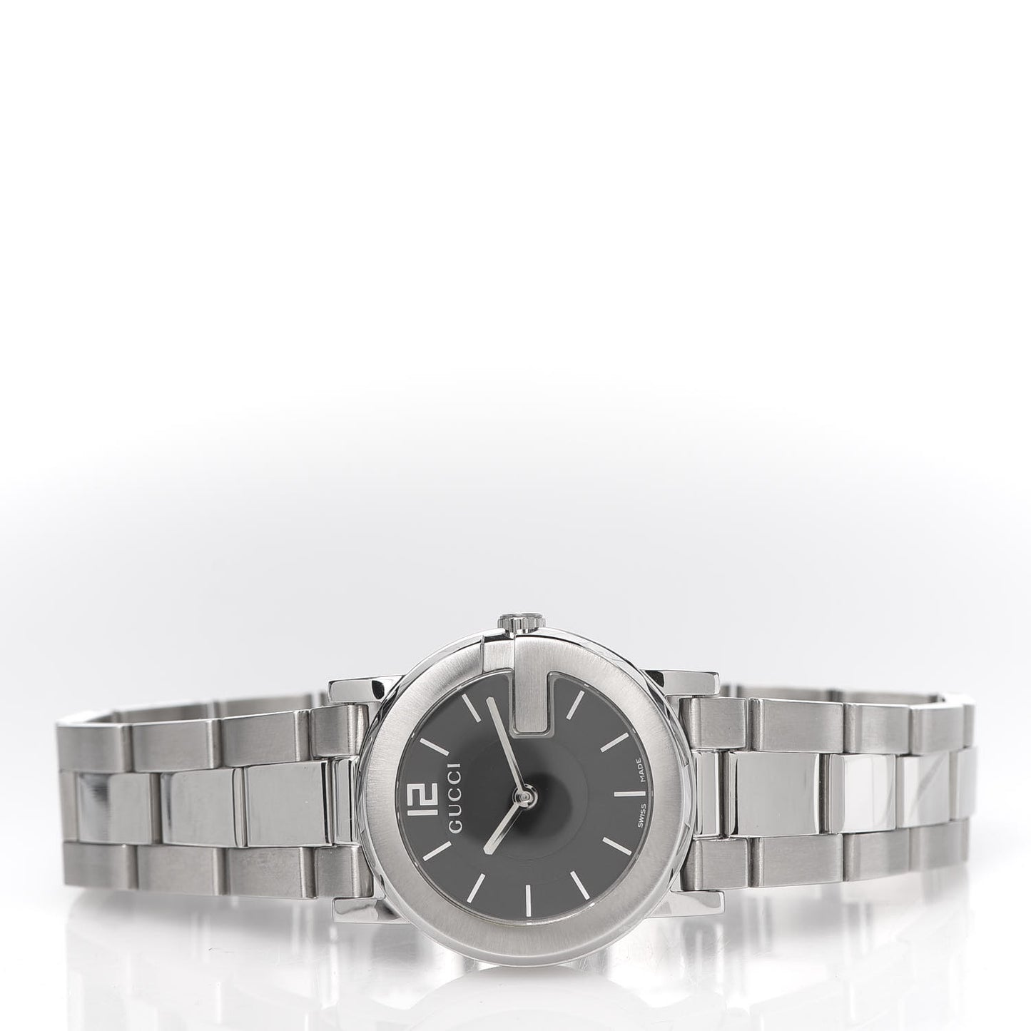 Stainless Steel 27mm G-Round Quartz Watch Black