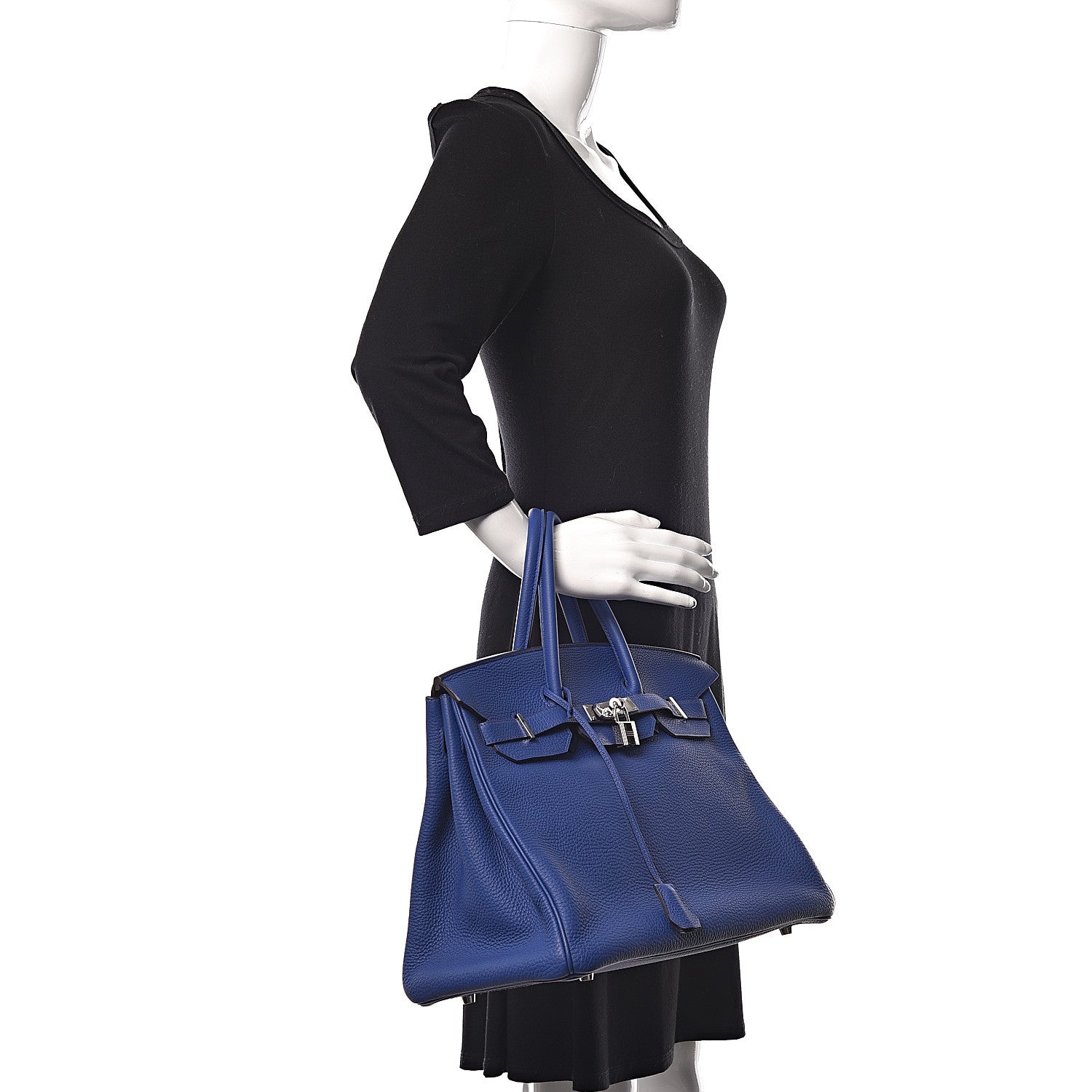 Hermes Togo Birkin 35 Bleu Electrique 2 of 35