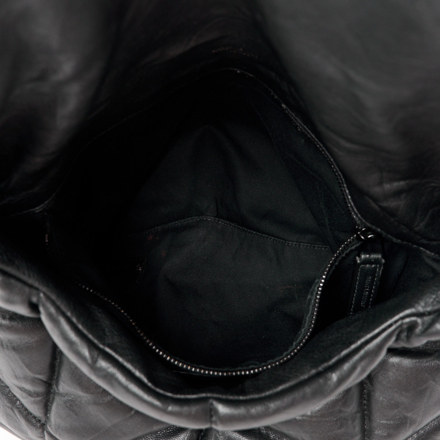 Saint Laurent Lambskin Quilted Monogram Monochrome Medium Loulou Puffer Chain Satchel Black 12 of 12
