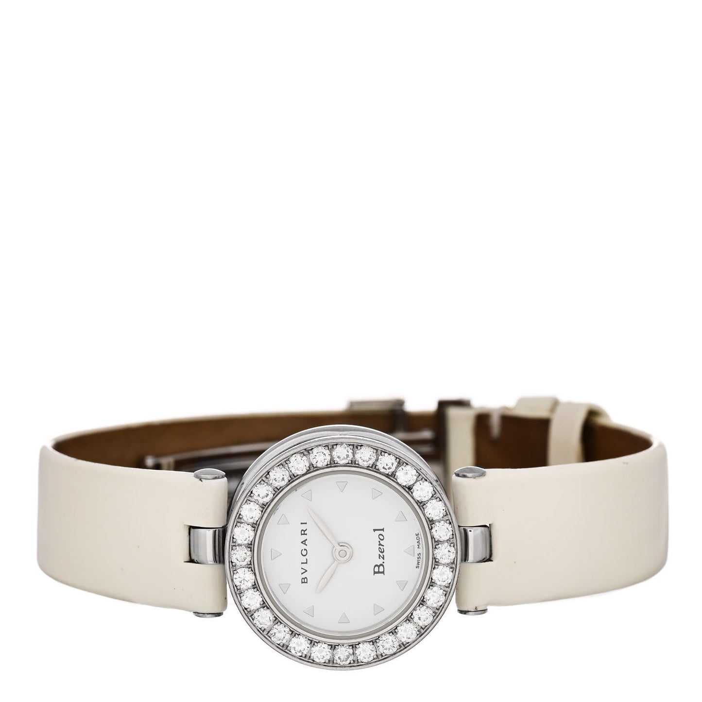 Stainless Steel Calfskin Diamond Bezel 22mm B.Zero1 Quartz Watch