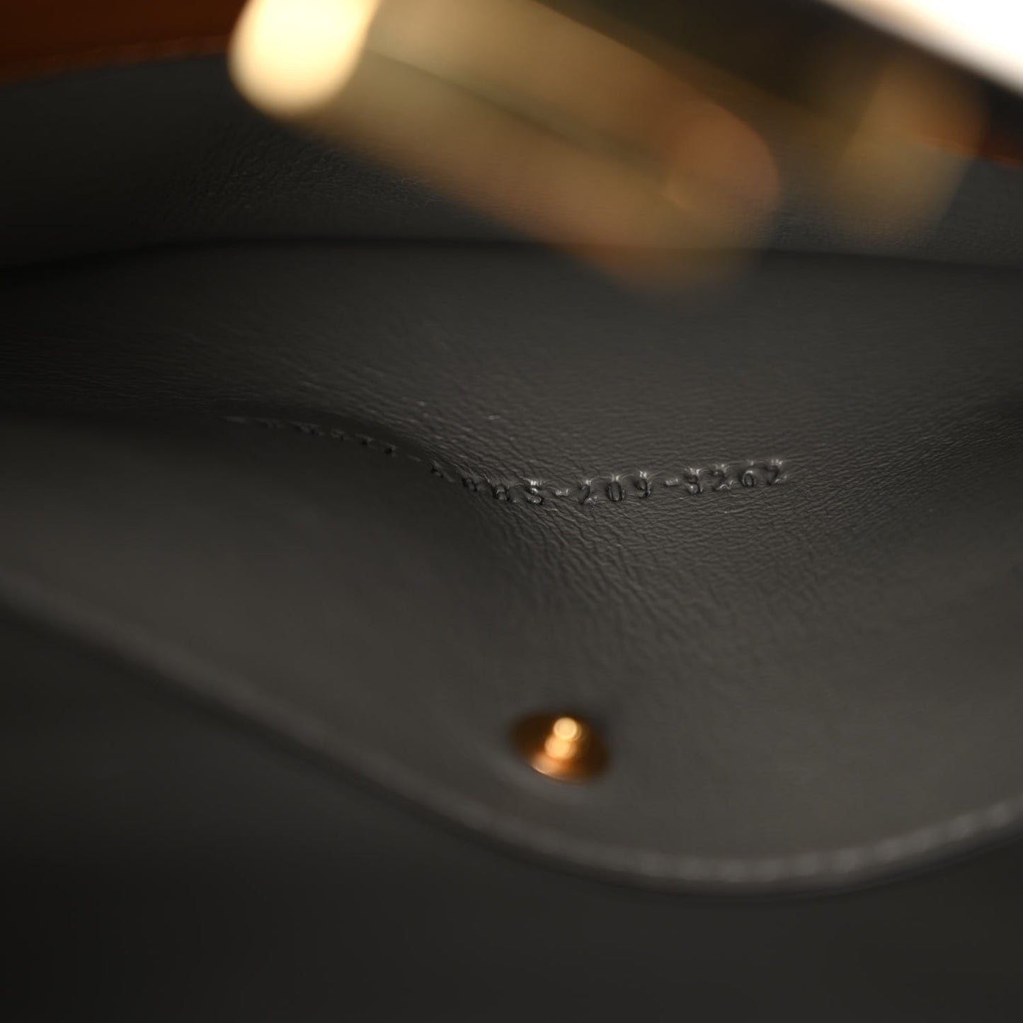 Vitello Seta Century Small Peekaboo X-Tote White Brandy