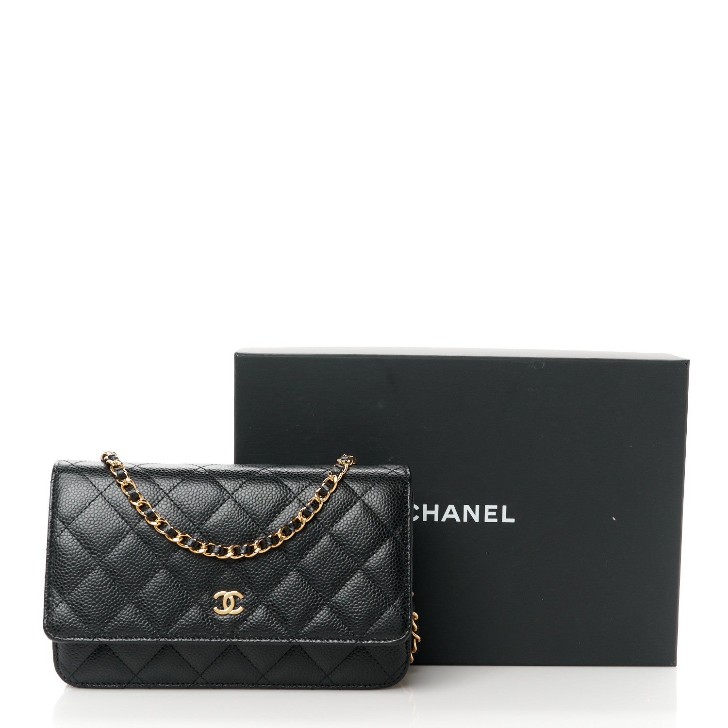 Chanel Caviar Quilted Wallet on Chain WOC Black 12 of 12