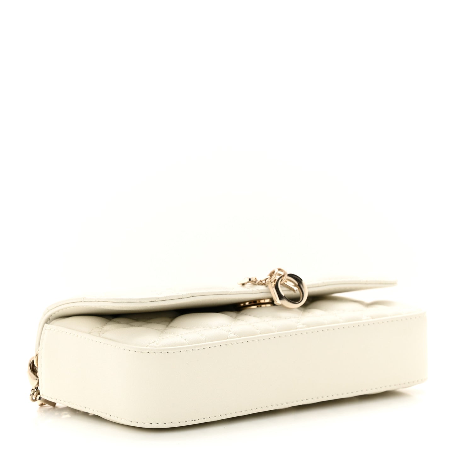 Lambskin Cannage Dior Talk Phone Pouch Latte