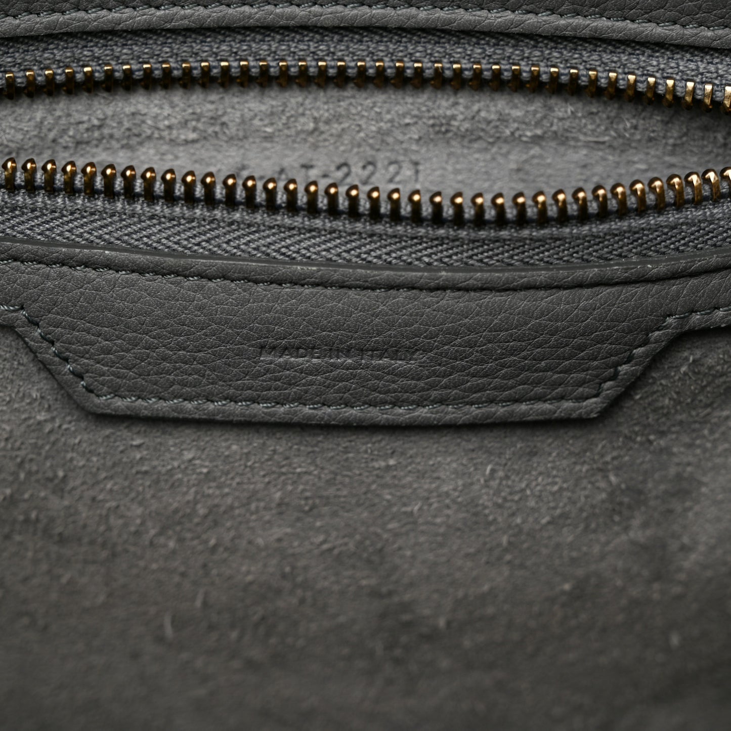 Baby Drummed Calfskin Micro Luggage Kohl