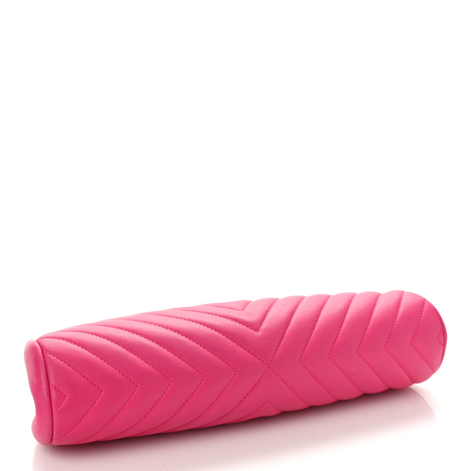 Chanel Lambskin Chevron Quilted Timeless Clutch Dark Pink 4 of 10
