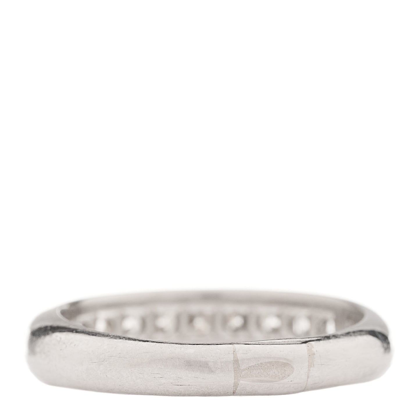 Platinum Diamond Lucida Half Circle Wedding Band Ring 51 5.75
