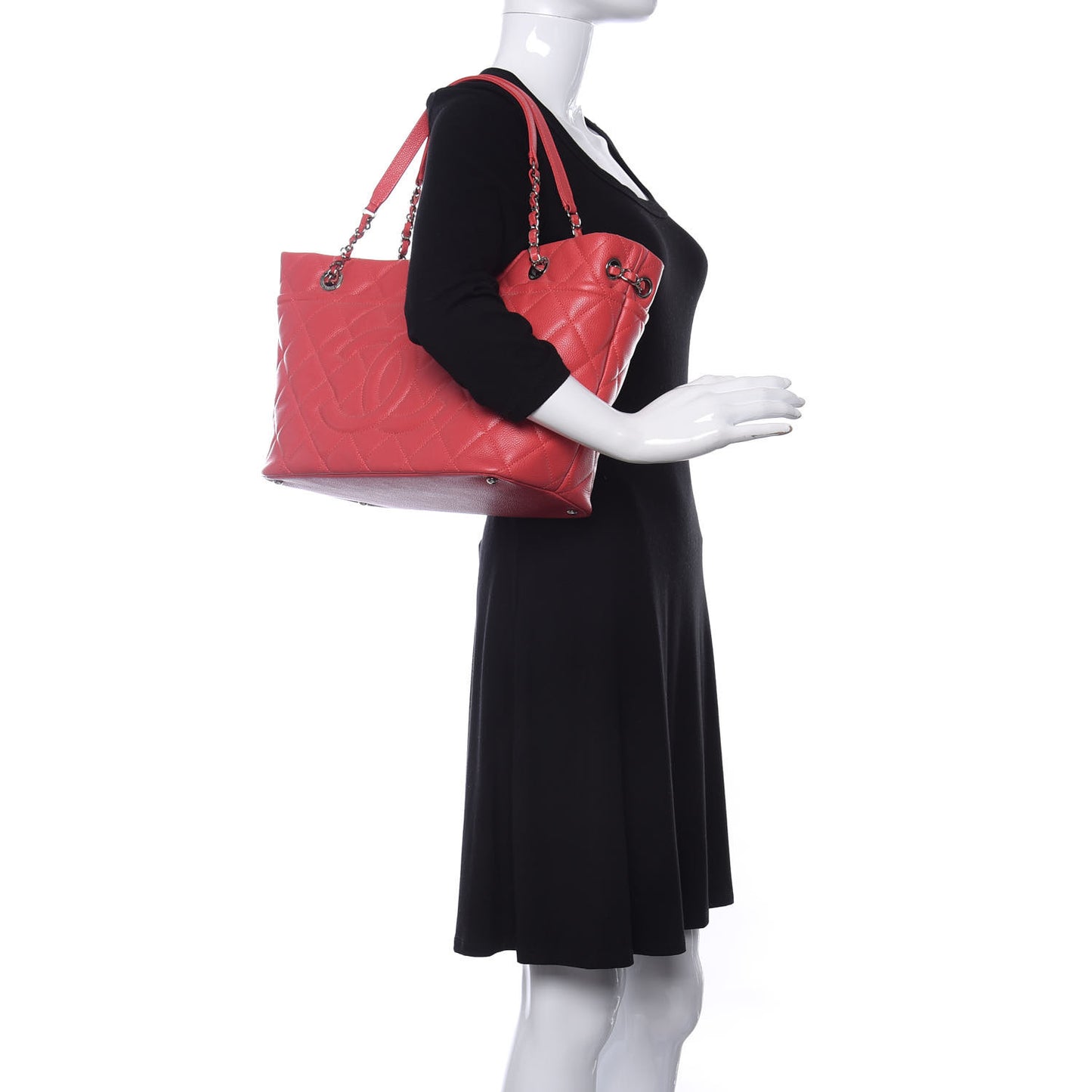 Caviar Quilted Timeless CC Soft Tote Pink