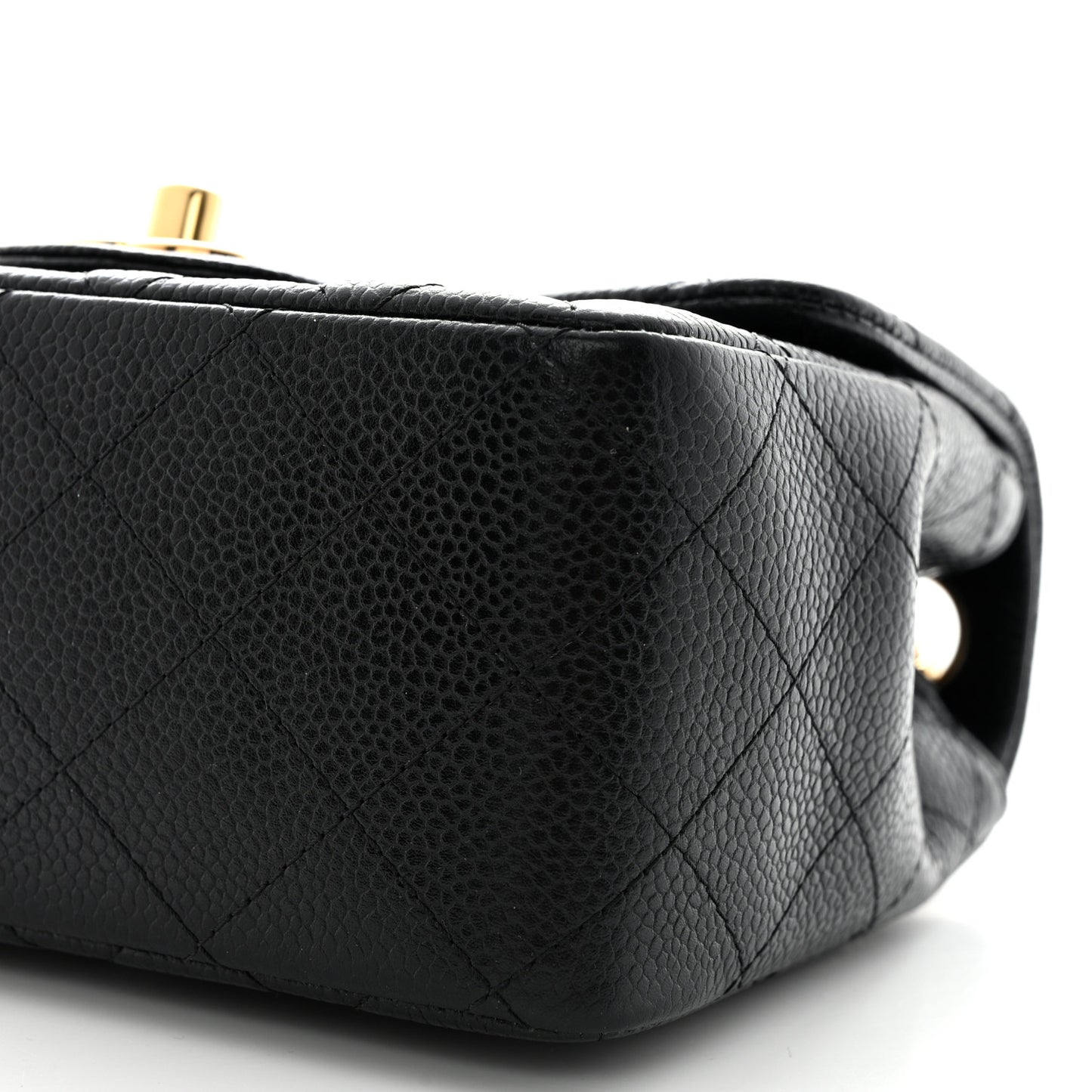 Caviar Quilted Mini Square Flap Black