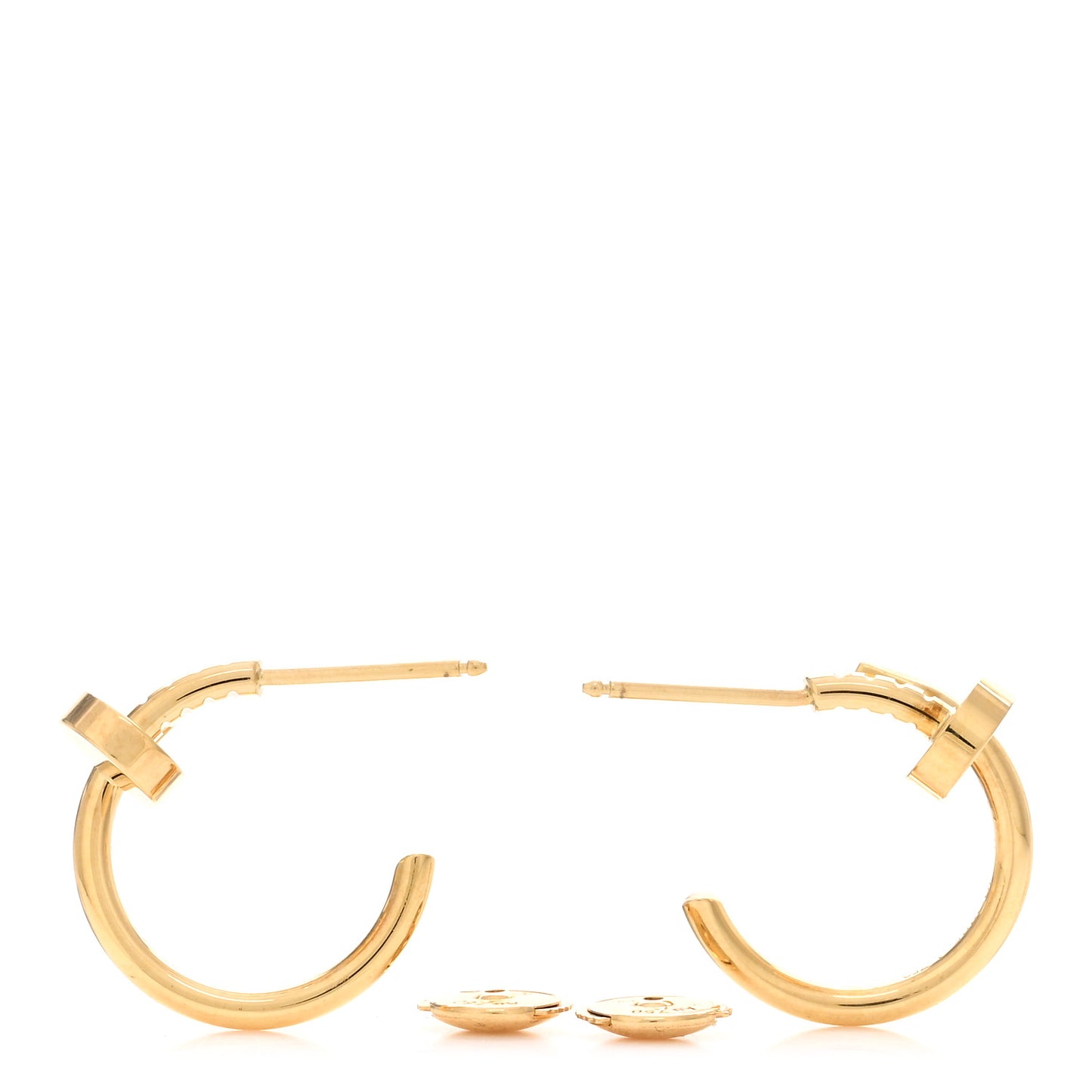 18K Yellow Gold Juste Un Clou Hoop Earrings