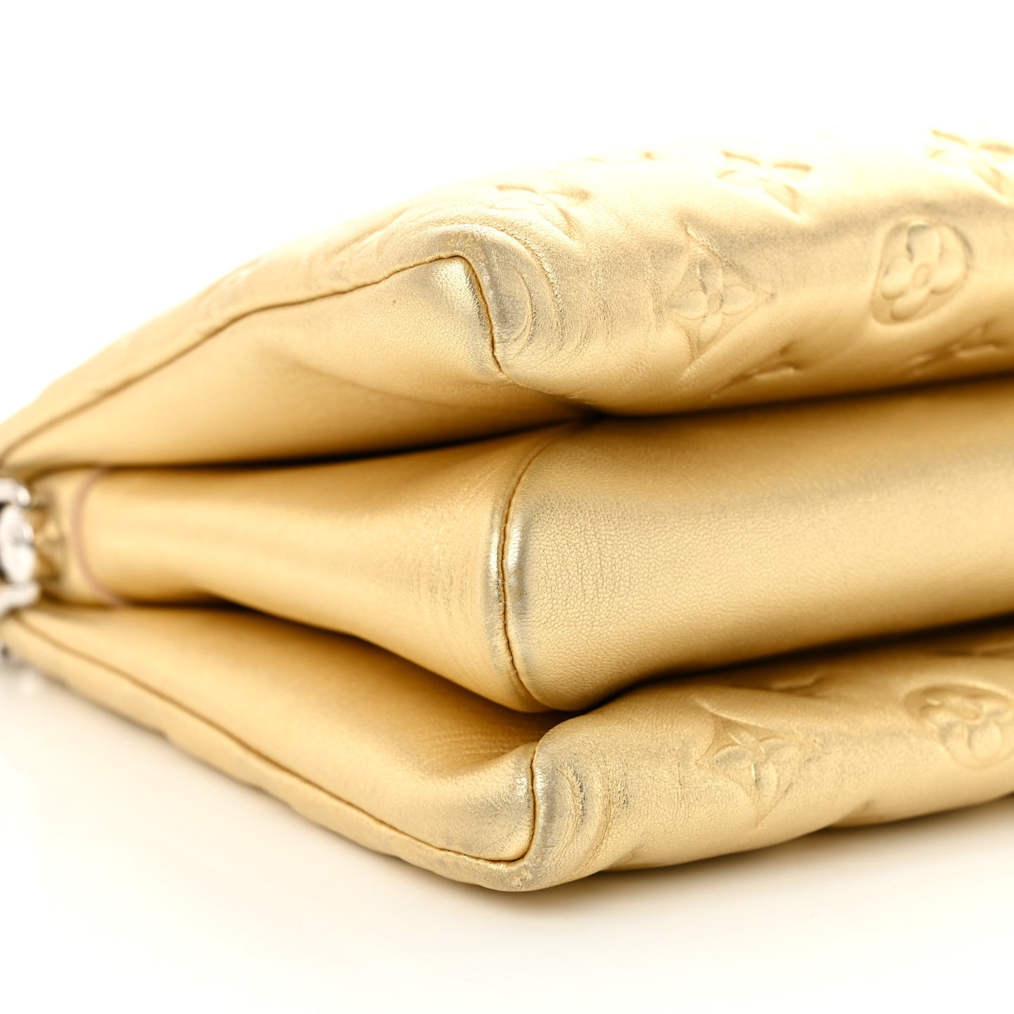 Lambskin Embossed Monogram Coussin PM Gold