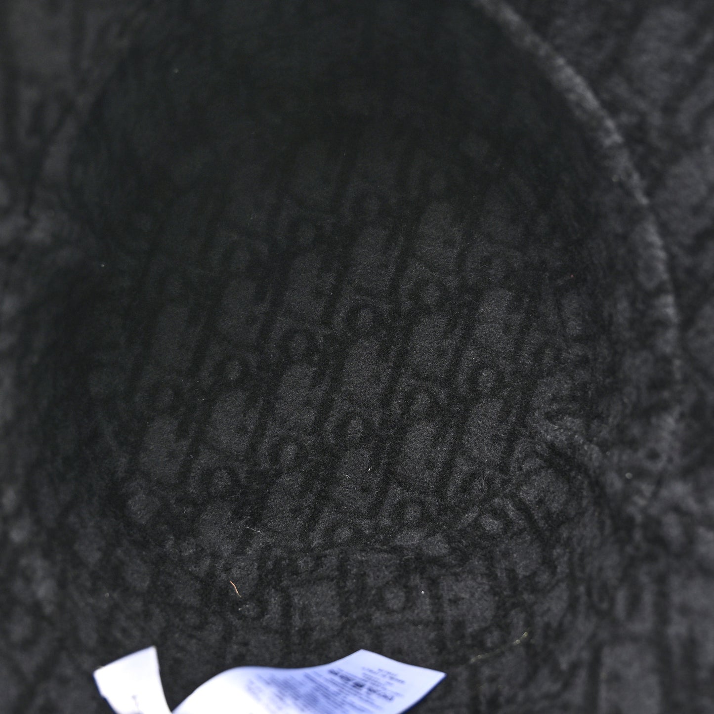 Wool Oblique Jacquard Bob Chic Bucket Hat 58 Black