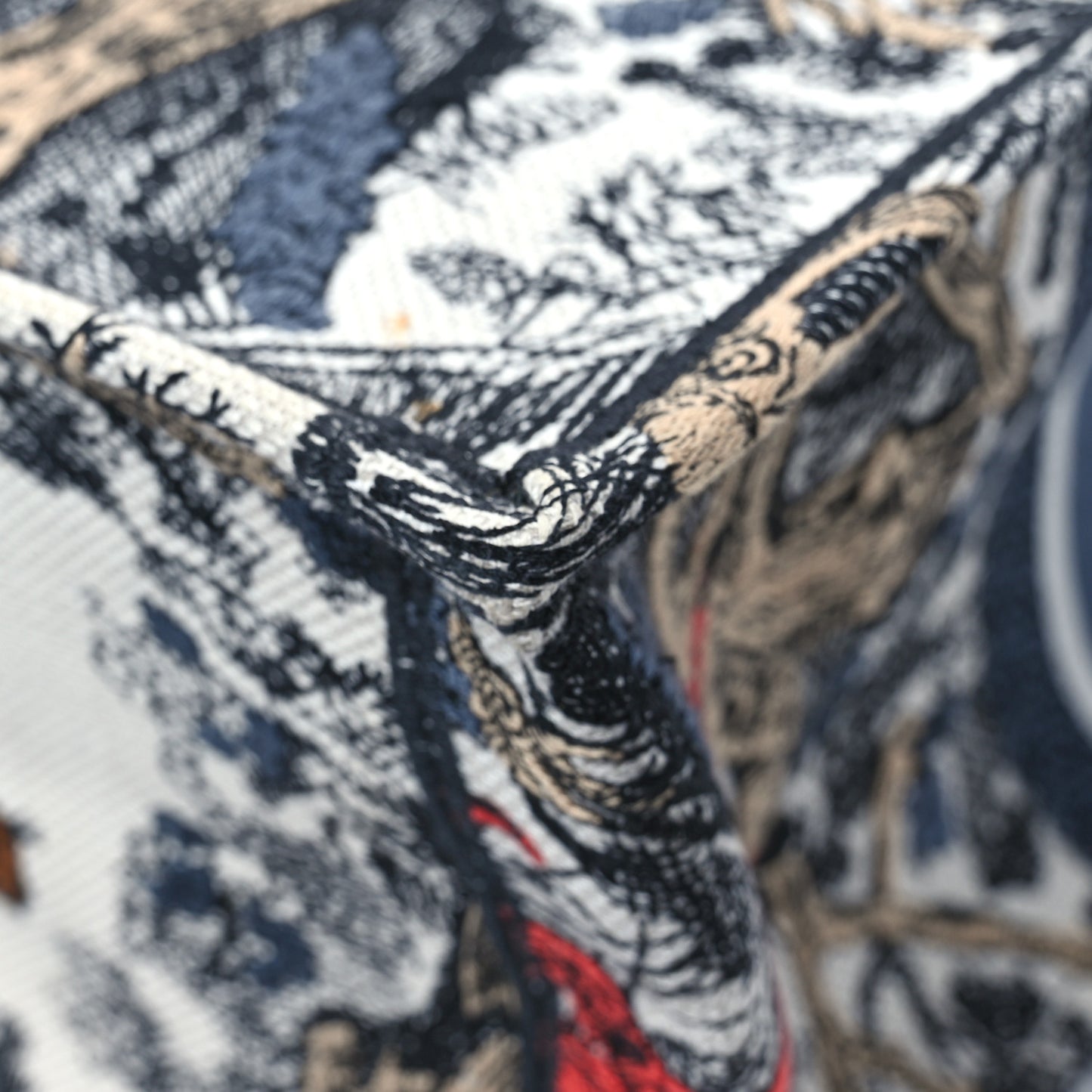Canvas Embroidered Large Dioriviera Toile De Jouy Book Tote Multicolor