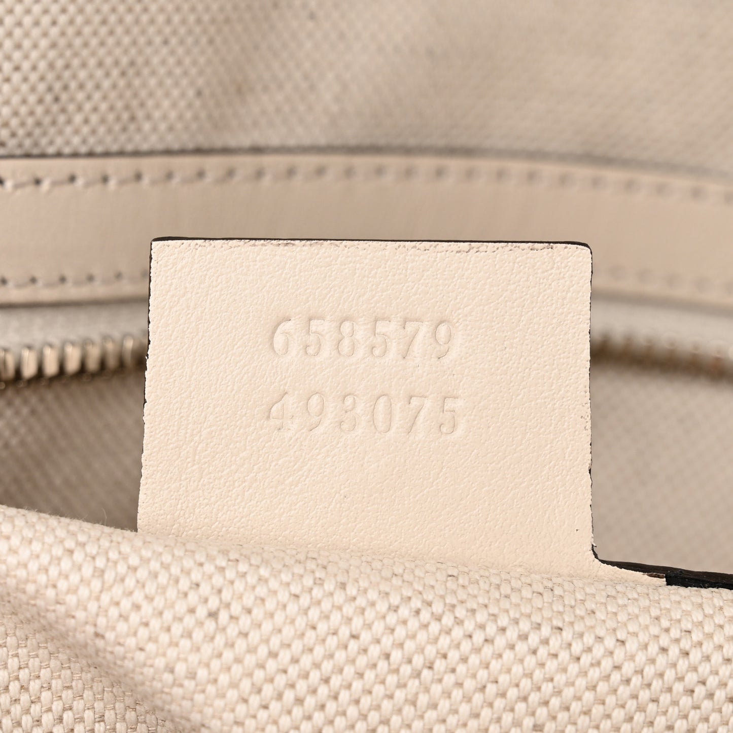 Calfskin GG Tennis Embossed Backpack Mystic White Black