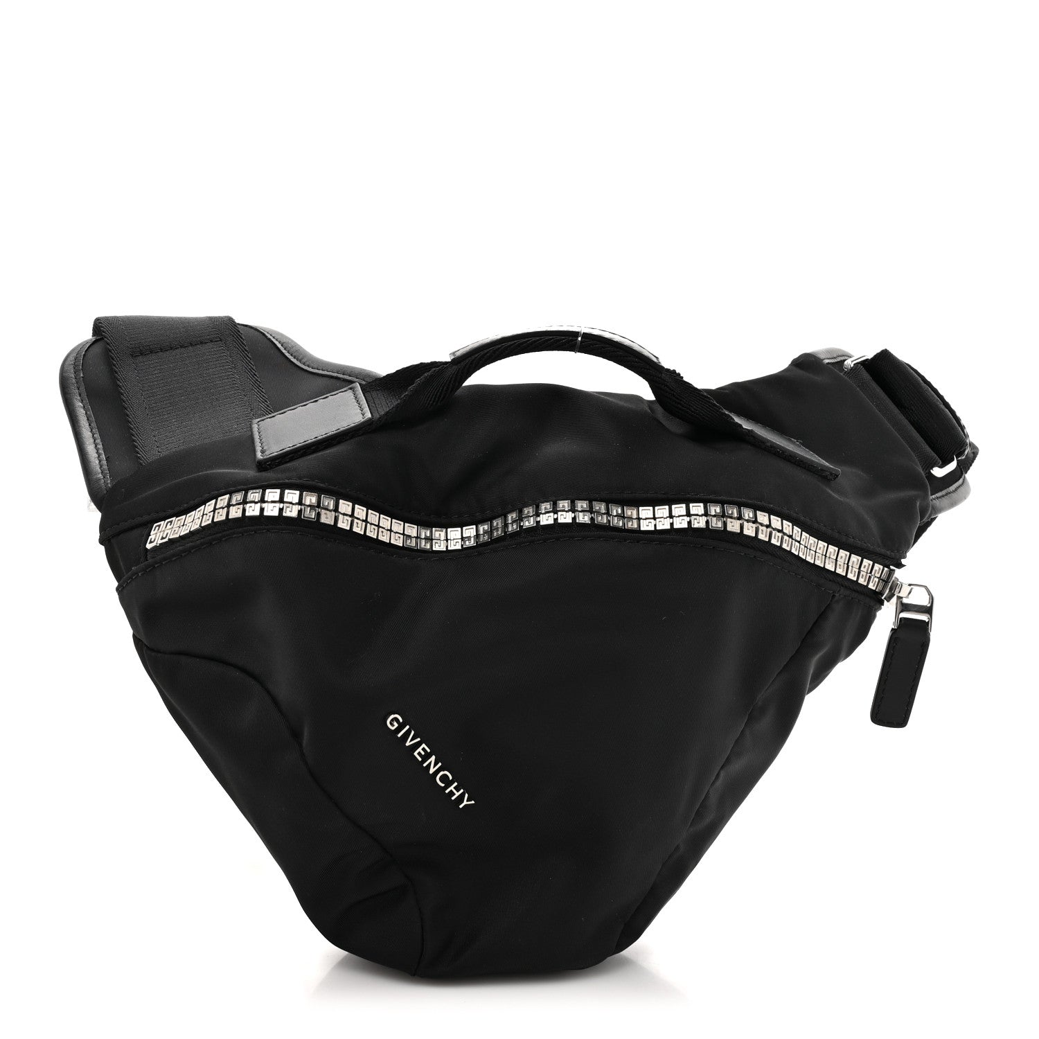 Givenchy Nylon G-Zip Small Triangle Bag Black 1621332 – FASHIONPHILE