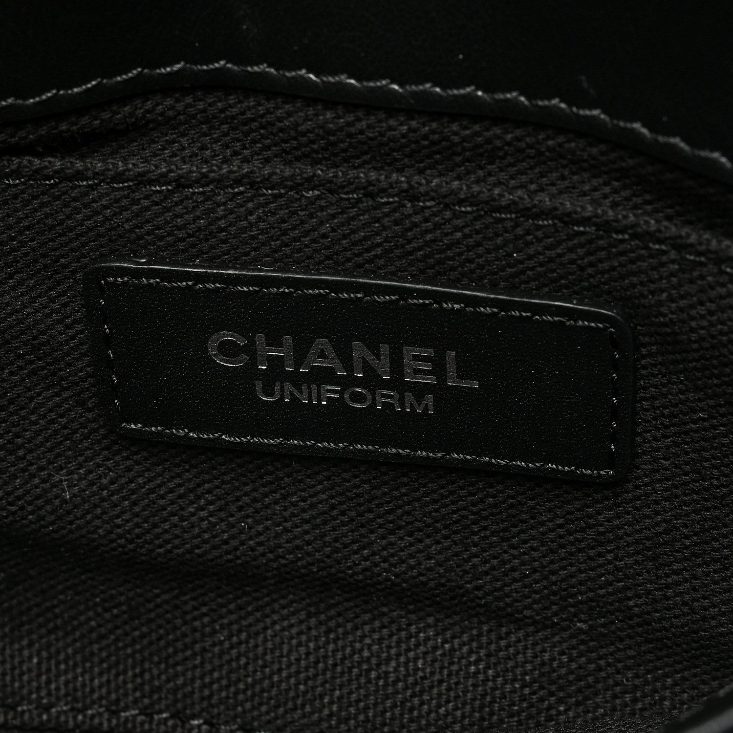 Chanel Calfskin Quilted CC Uniform Flap Belt Bag Black 6 of 10