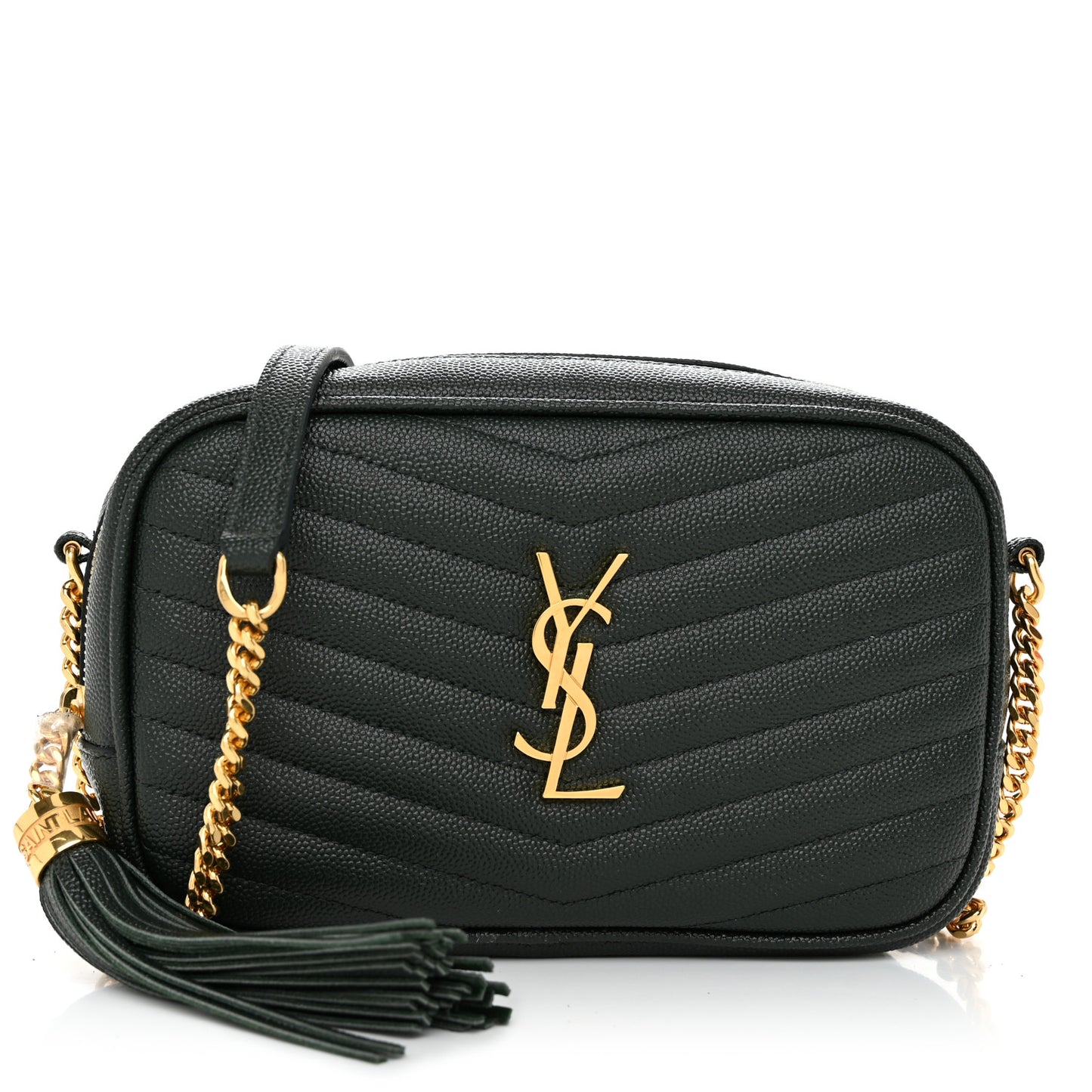 Grain De Poudre Matelasse Monogram Mini Lou Camera Bag New Vert Fonce