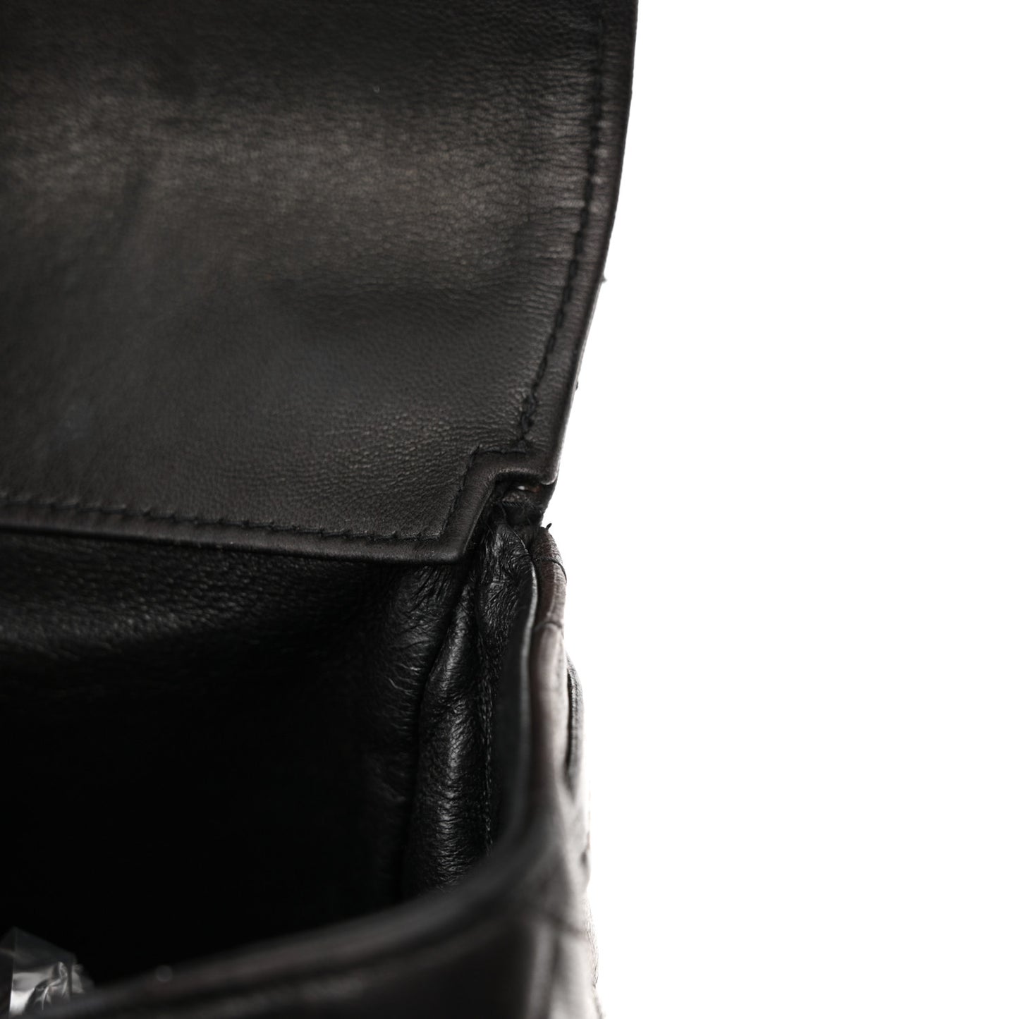 Lambskin Quilted Backpack Black