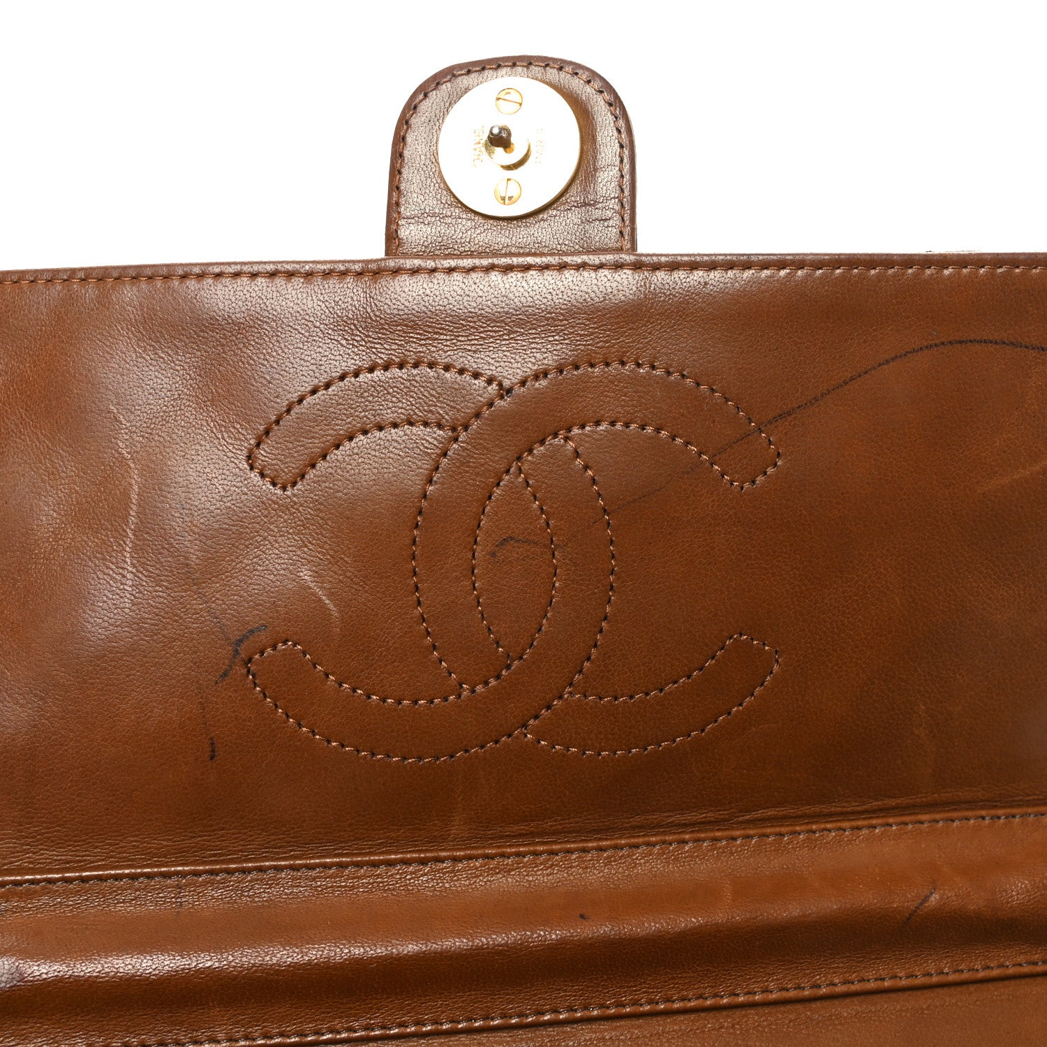 Chanel Lambskin Quilted Medium Single Flap Brown 11 of 11