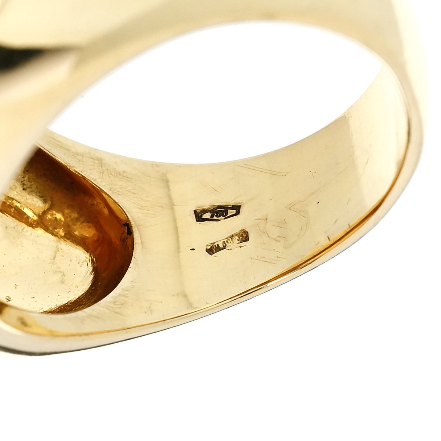 18K Yellow Gold Citirne Griffe Ring 58 8.25