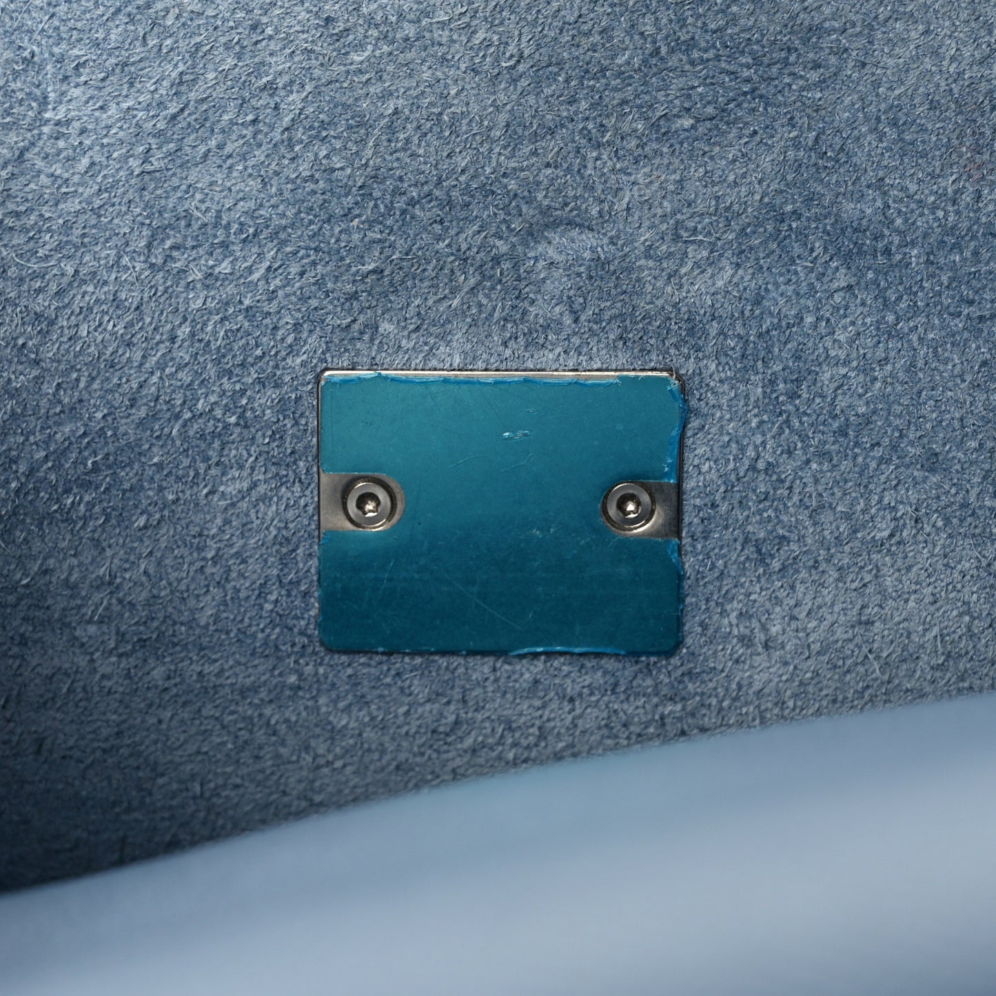 Grained Calfskin Mini Belt Bag Slate Blue