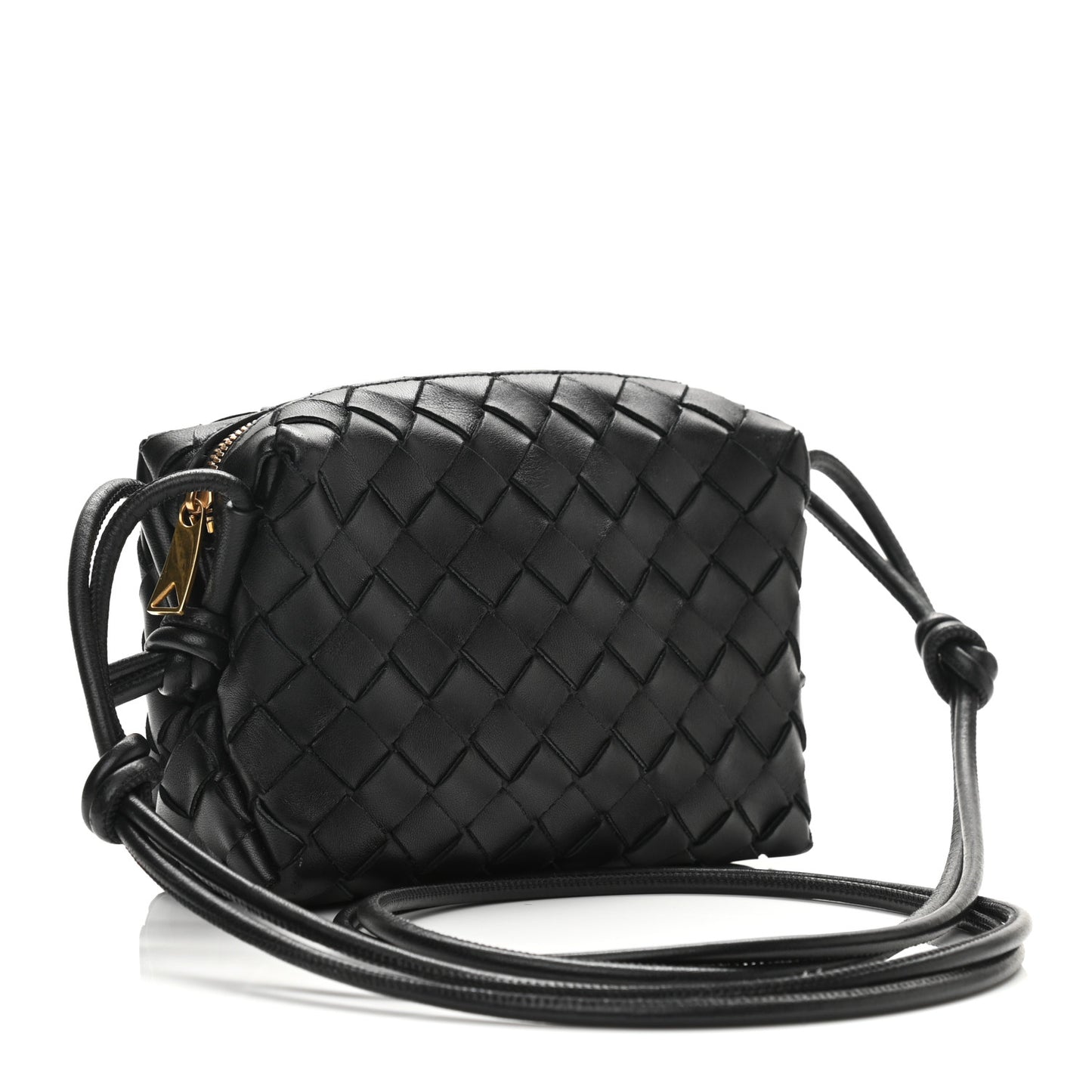 Nappa Intrecciato Mini Loop Camera Bag Black