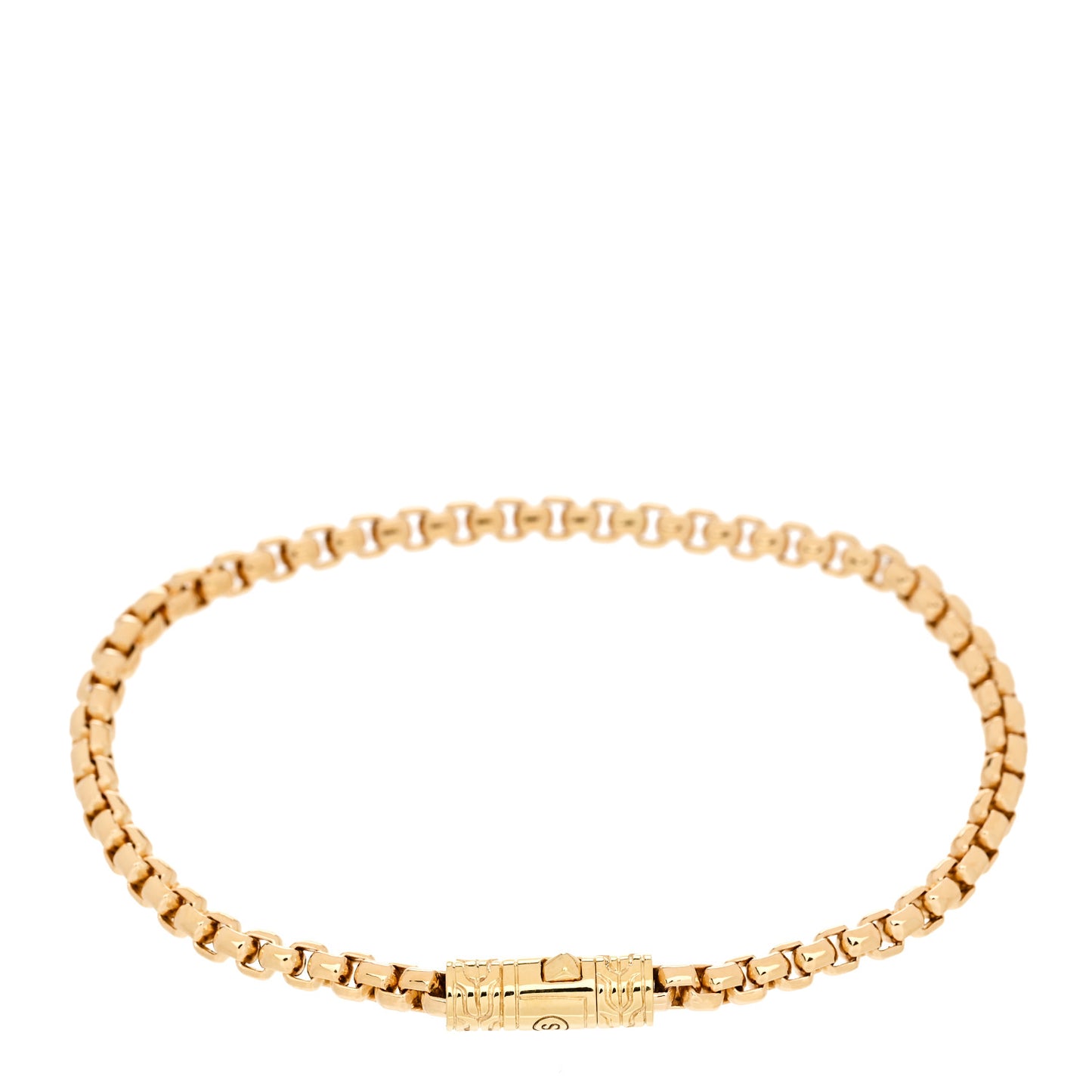 18K Yellow Gold 3.7mm Box Chain Bracelet