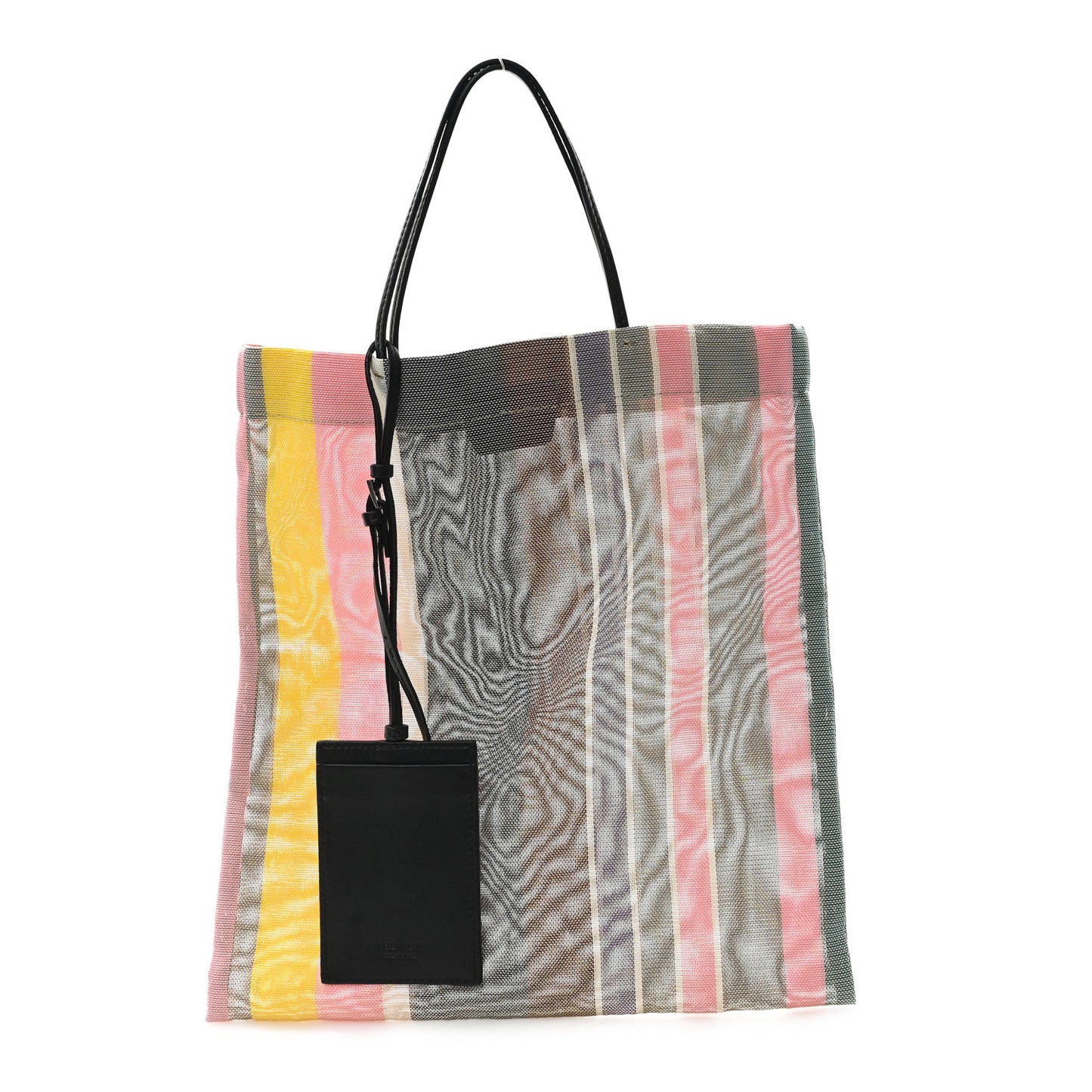 Mesh Saddle Calfskin Barn Mini Tote Bag Multicolor