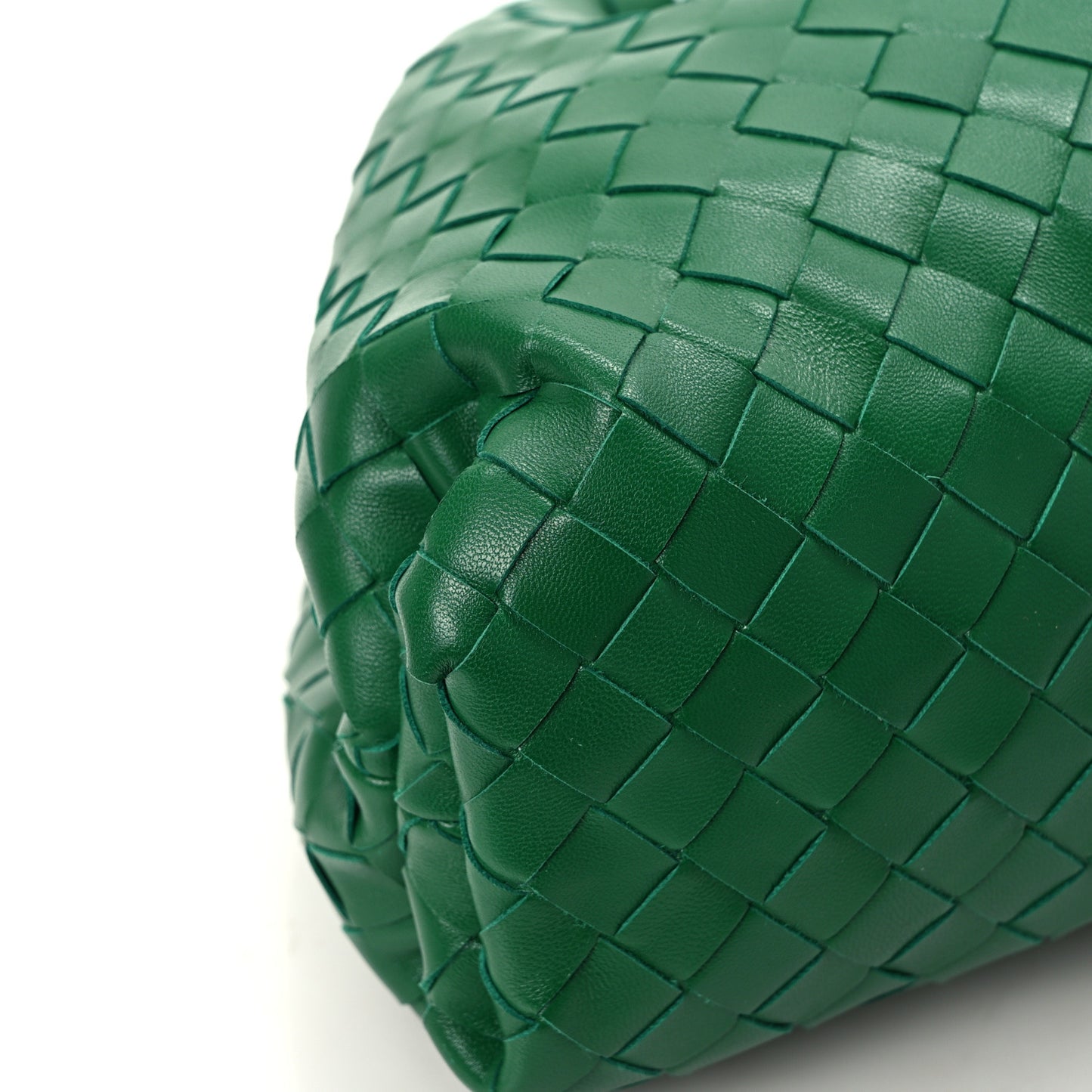 Nappa Maxi Intrecciato The Pouch Oversized Clutch Racing Green