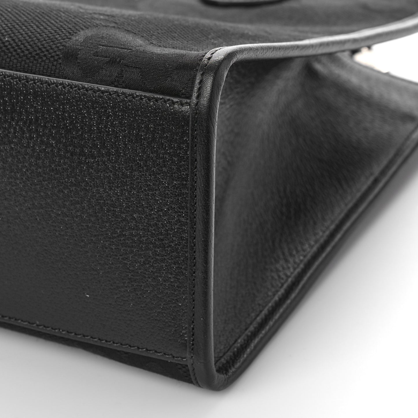 Monogram Jumbo GG Textured Dollar Calfskin Tote Bag Black