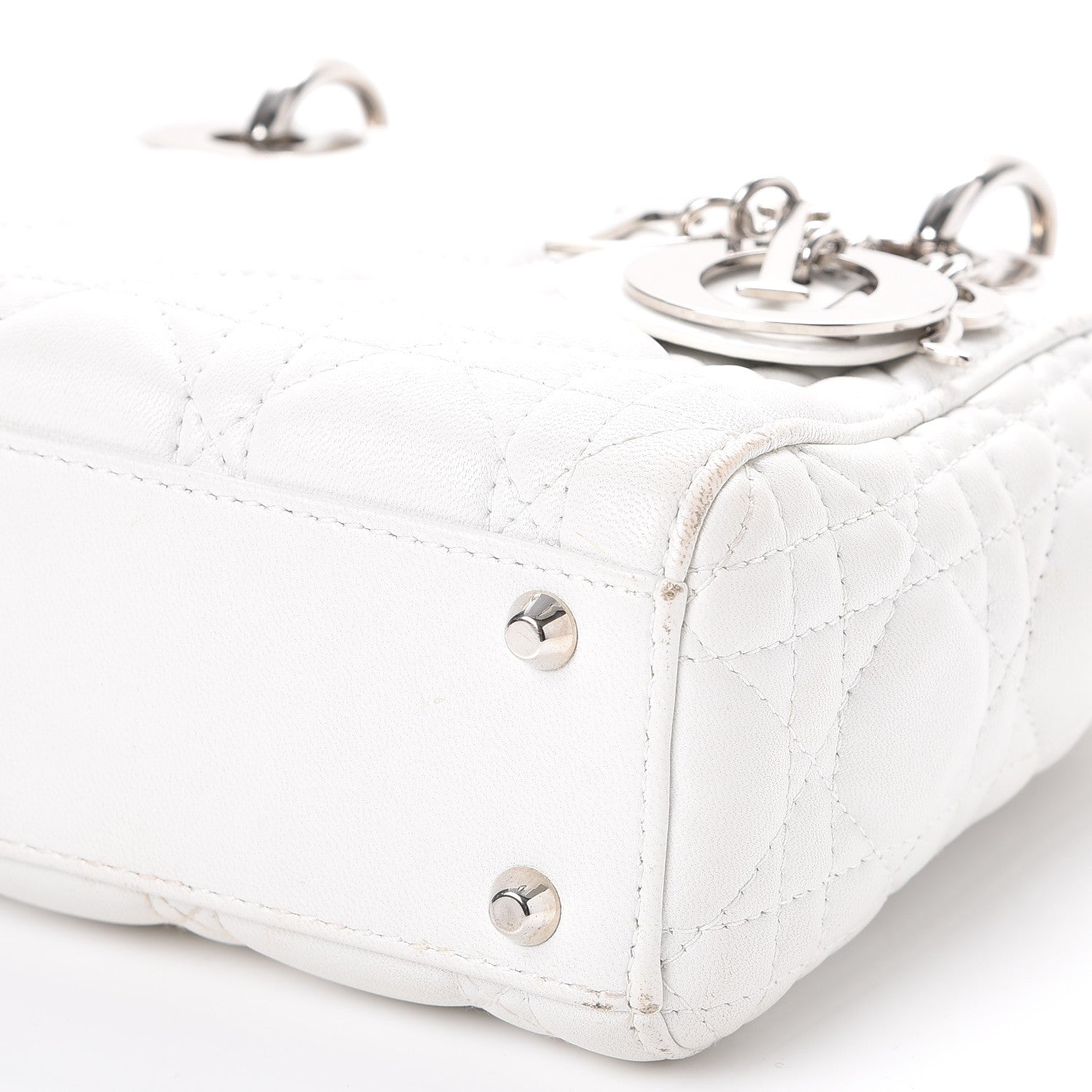 Christian Dior Lambskin Cannage Mini Lady Dior White 15 of 18