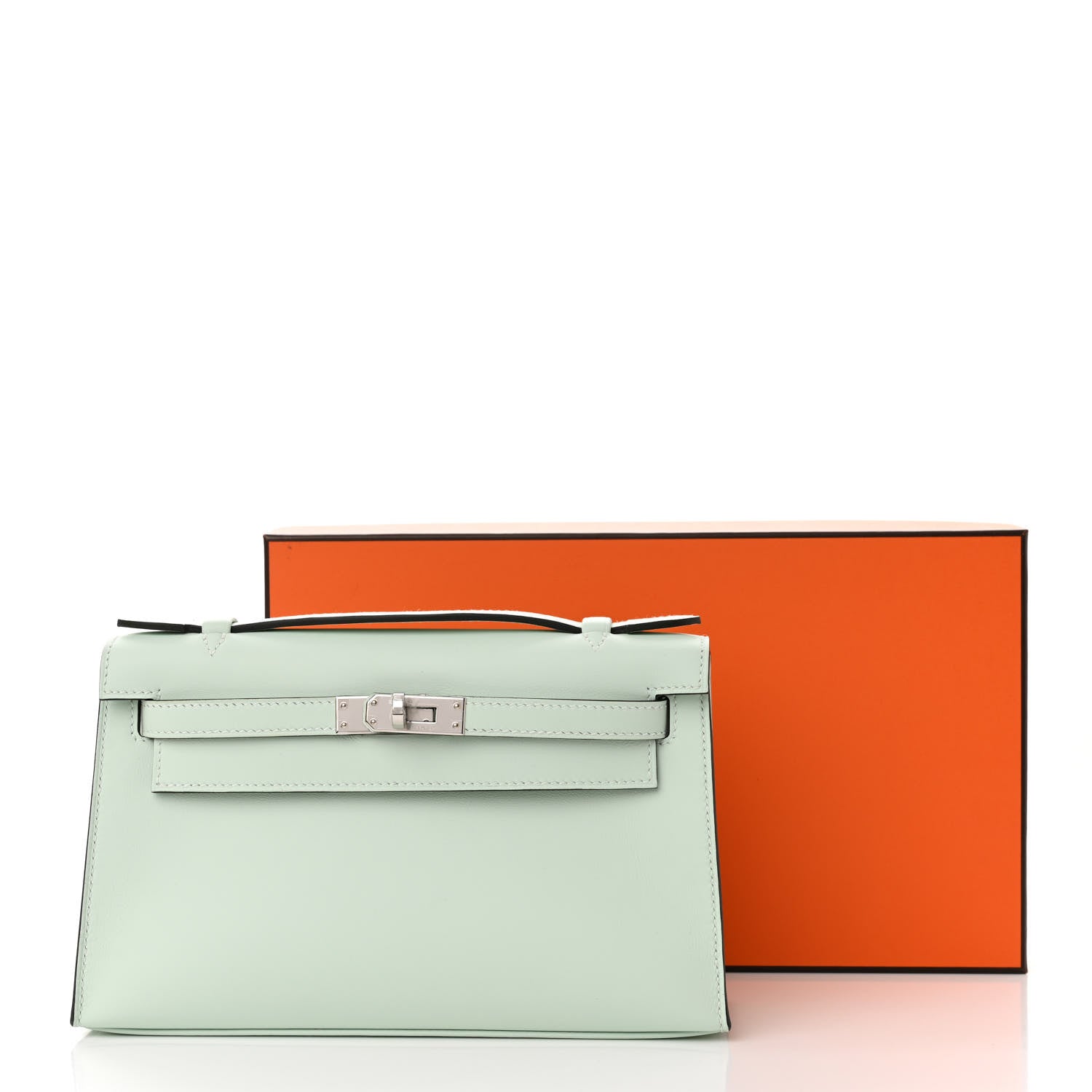 Hermes Swift Kelly Pochette Clutch Vert Peppermint 10 of 10