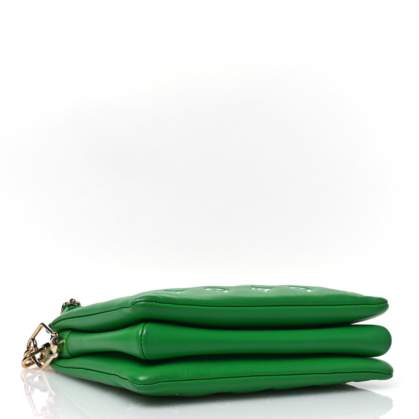 Lambskin Embossed Monogram LV Match Coussin PM Green White