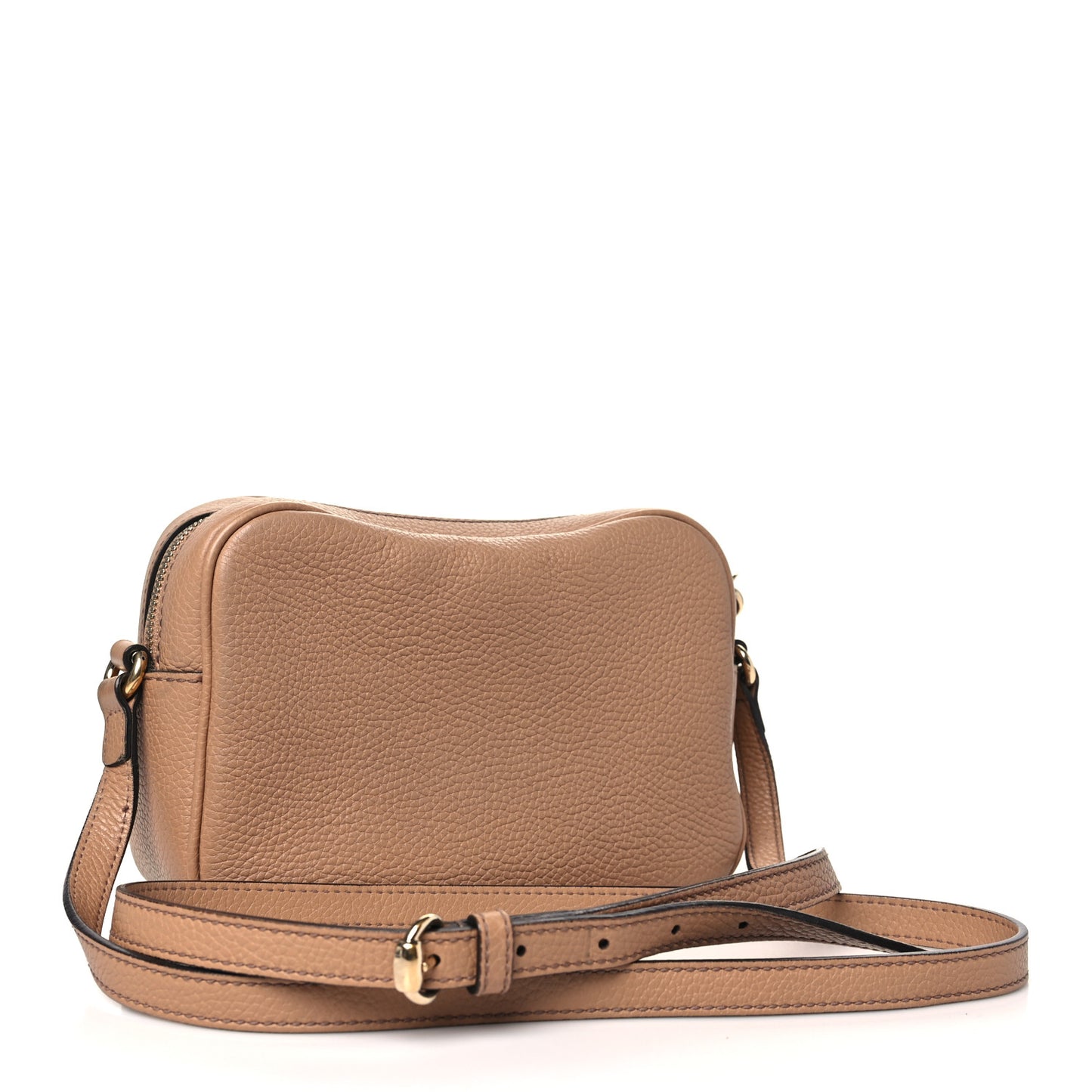 Pebbled Calfskin Small Soho Disco Bag Camelia