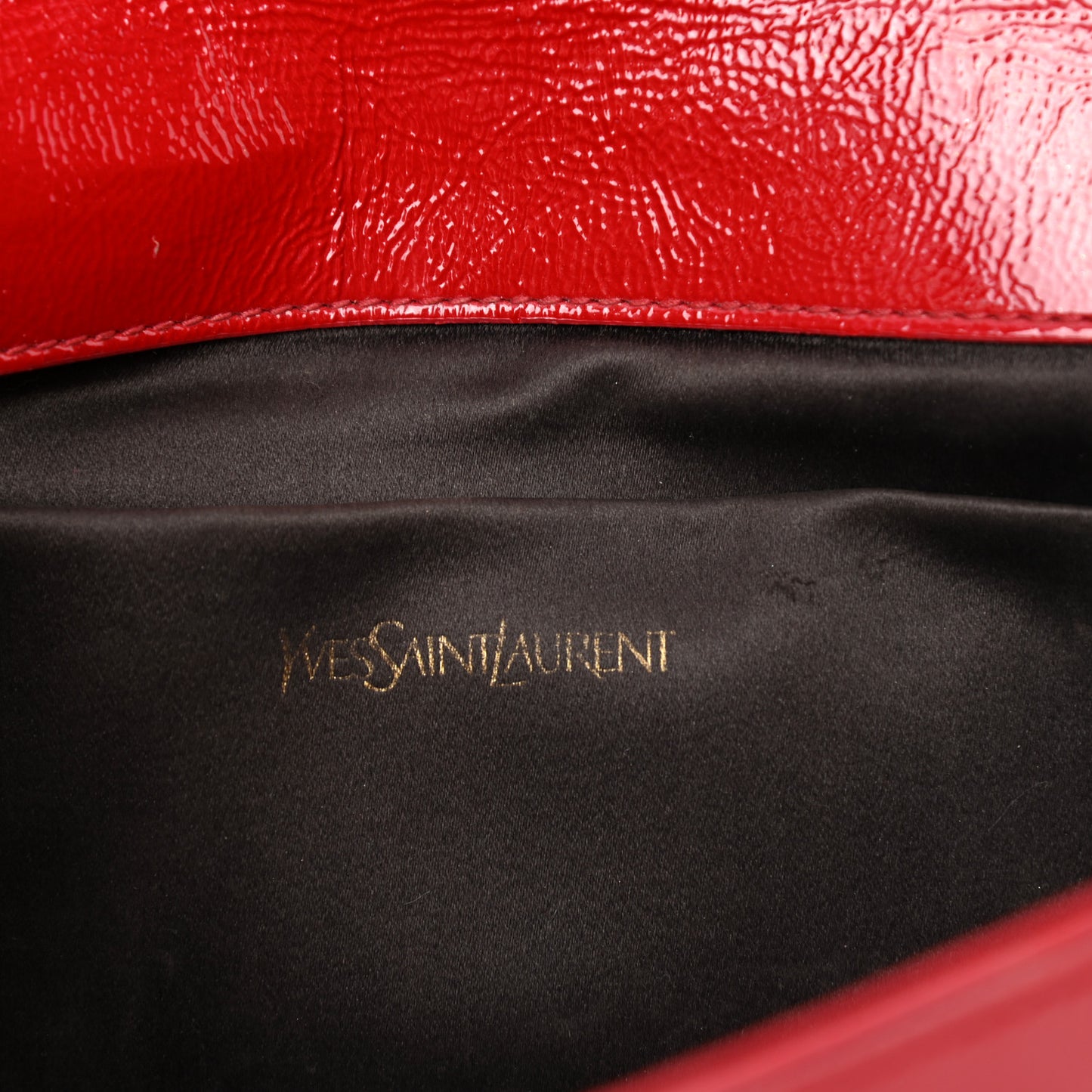 Textured Patent Monogram Large Belle De Jour Clutch Red